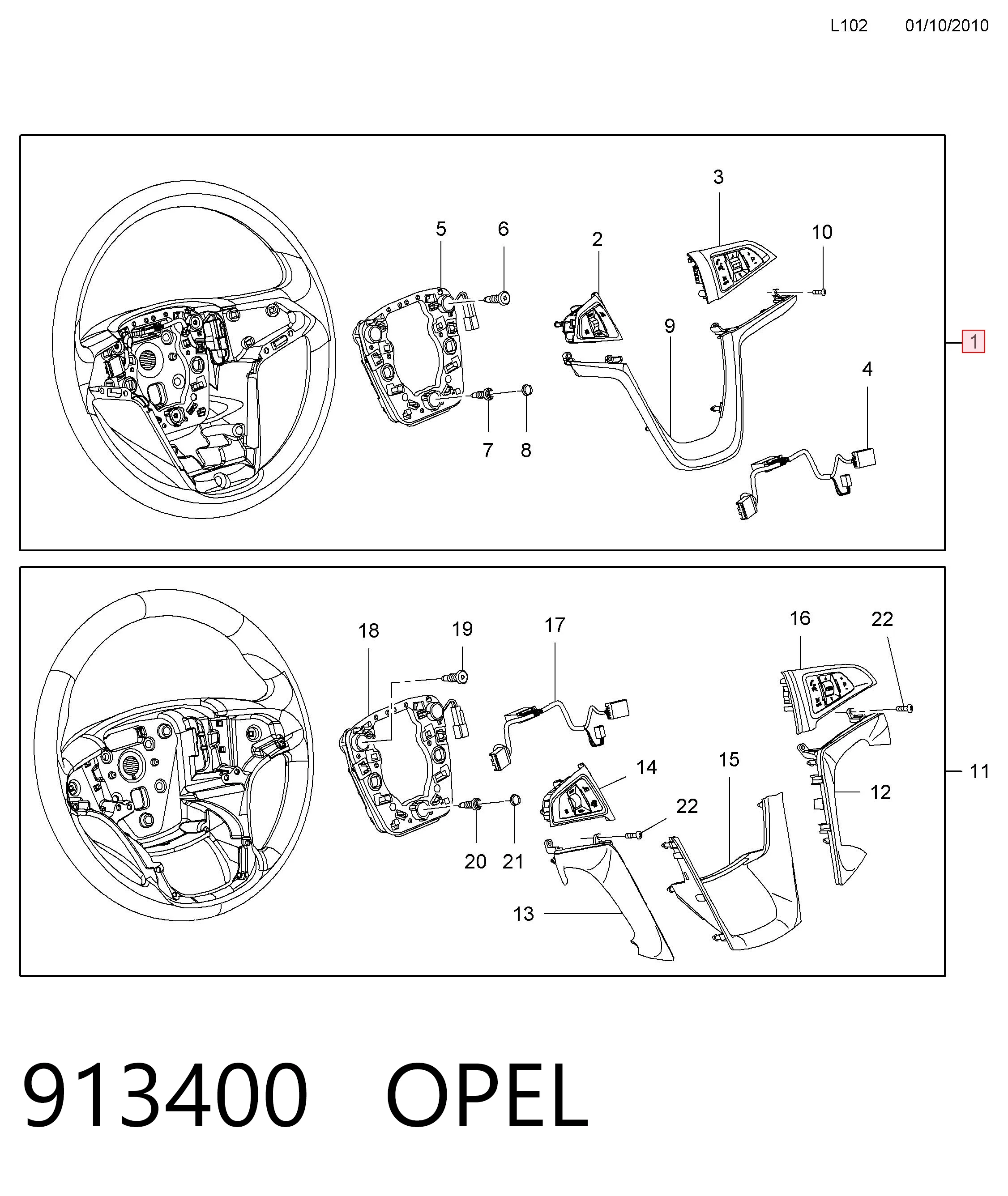 Volante para Opel Insignia A G09
