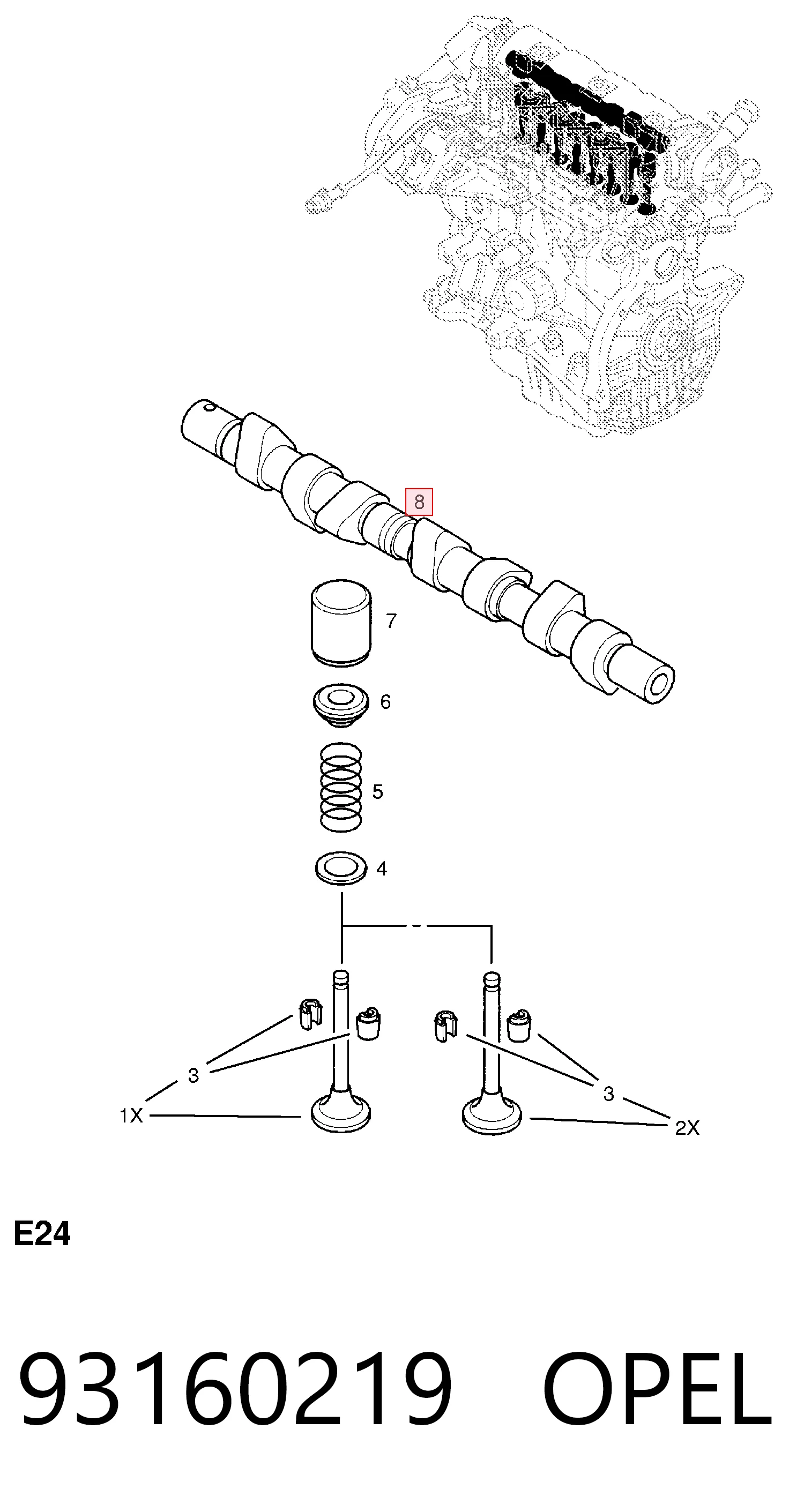Kit árbol de levas para Opel Vivaro A F7