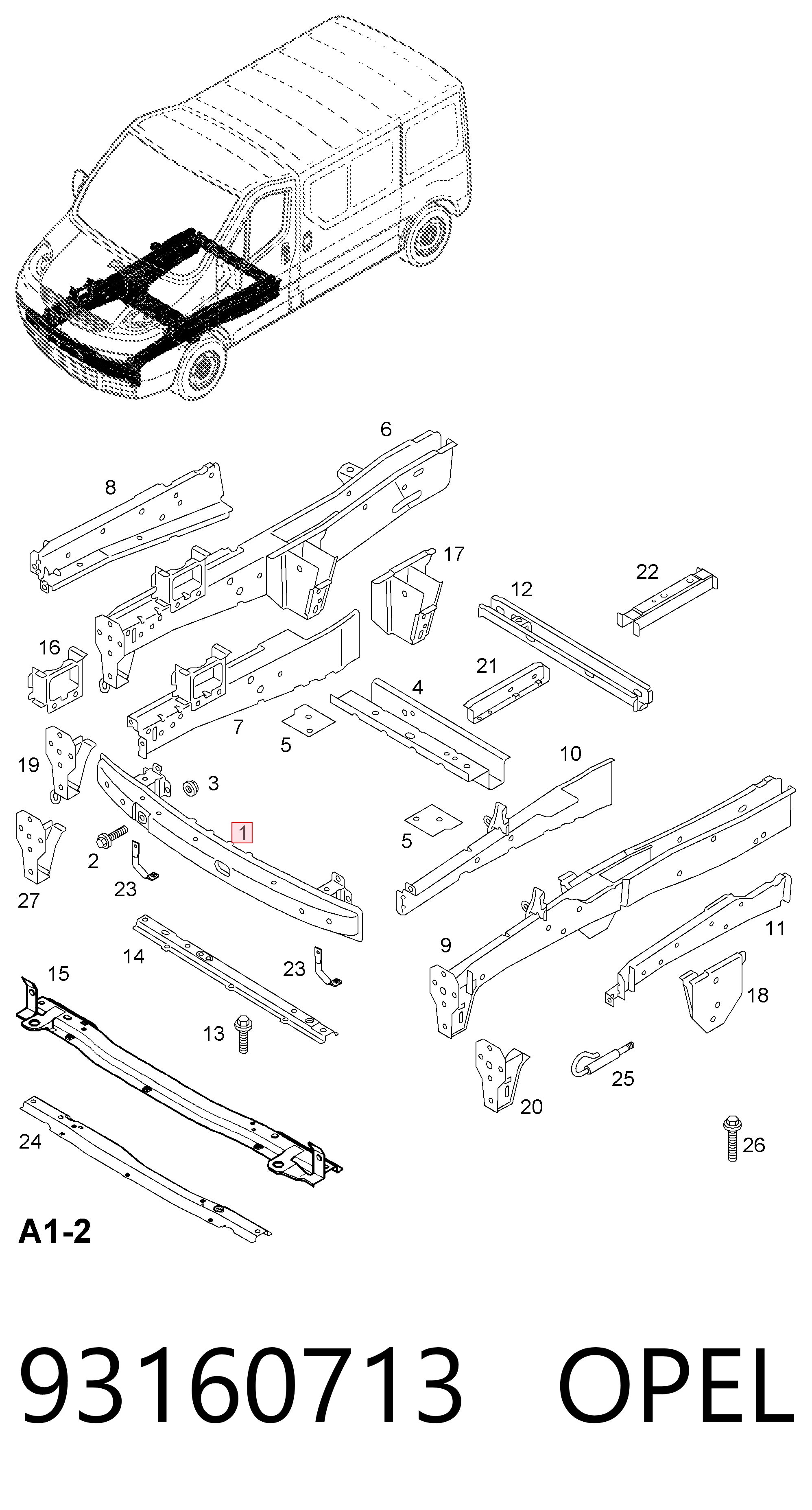 Comprar Refuerzo parachoque delantero Renault Trafic II FL