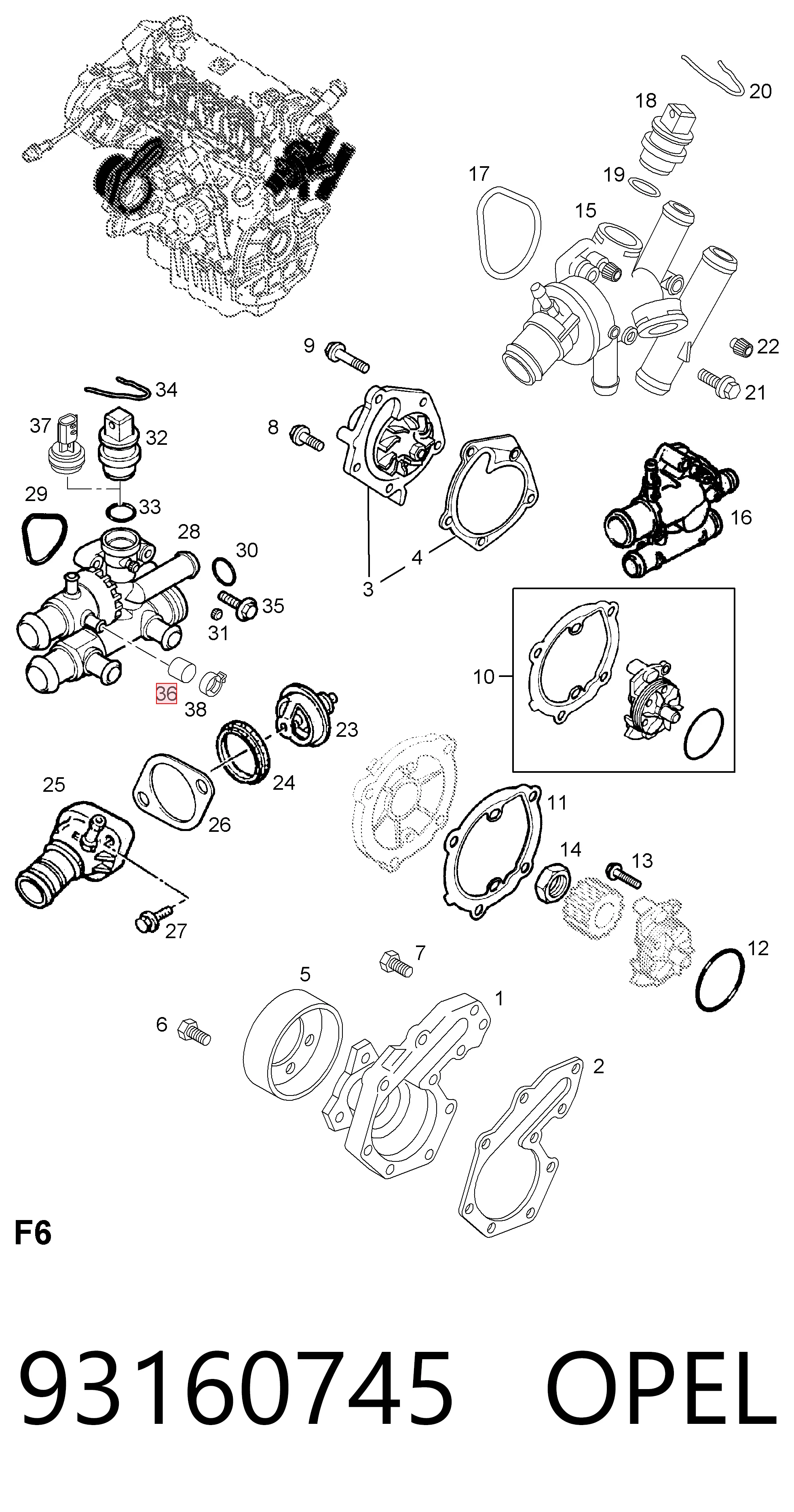 Caja termostato Nissan Primastar  (X83)