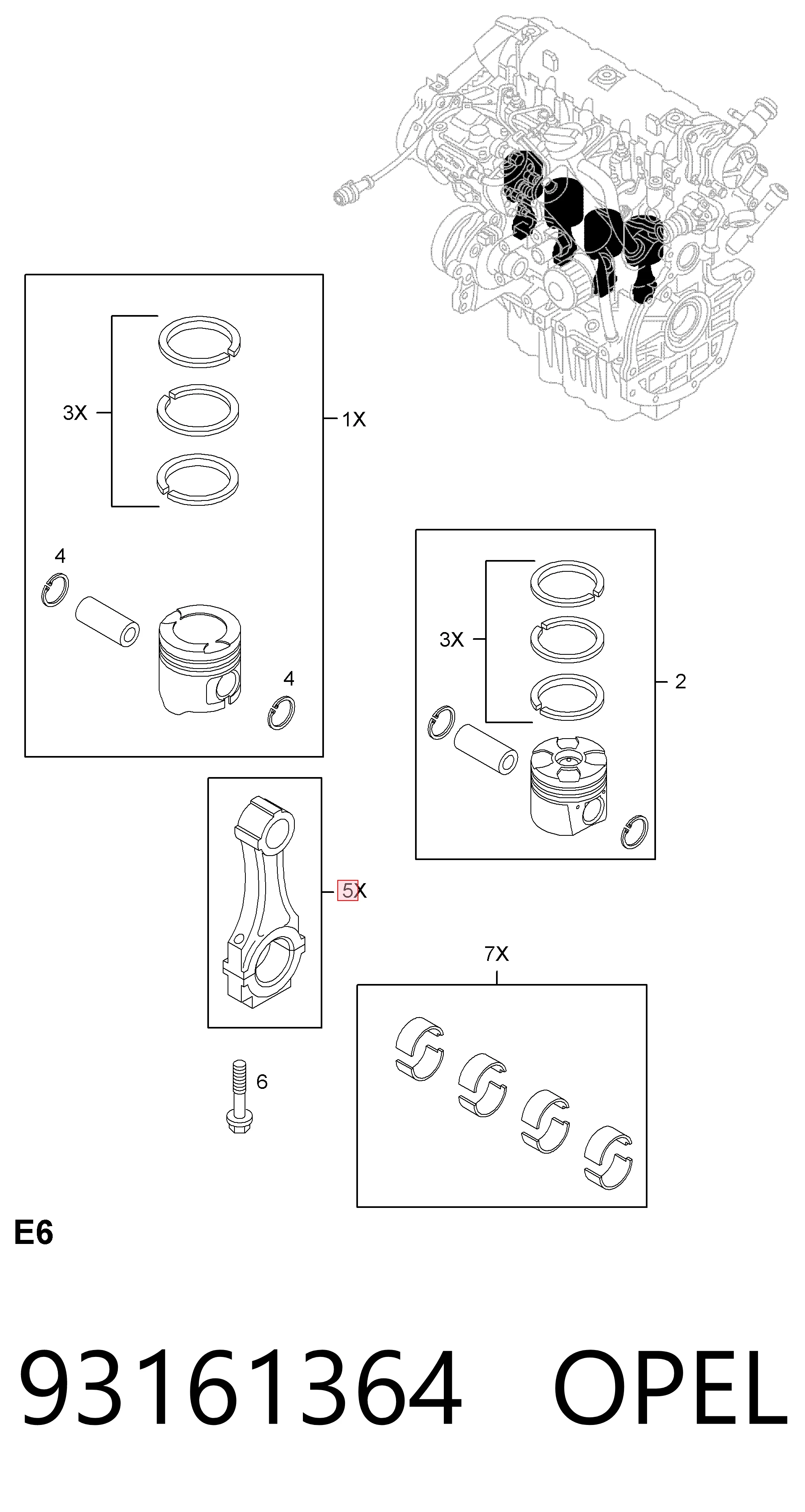 93161364 General Motors Biela