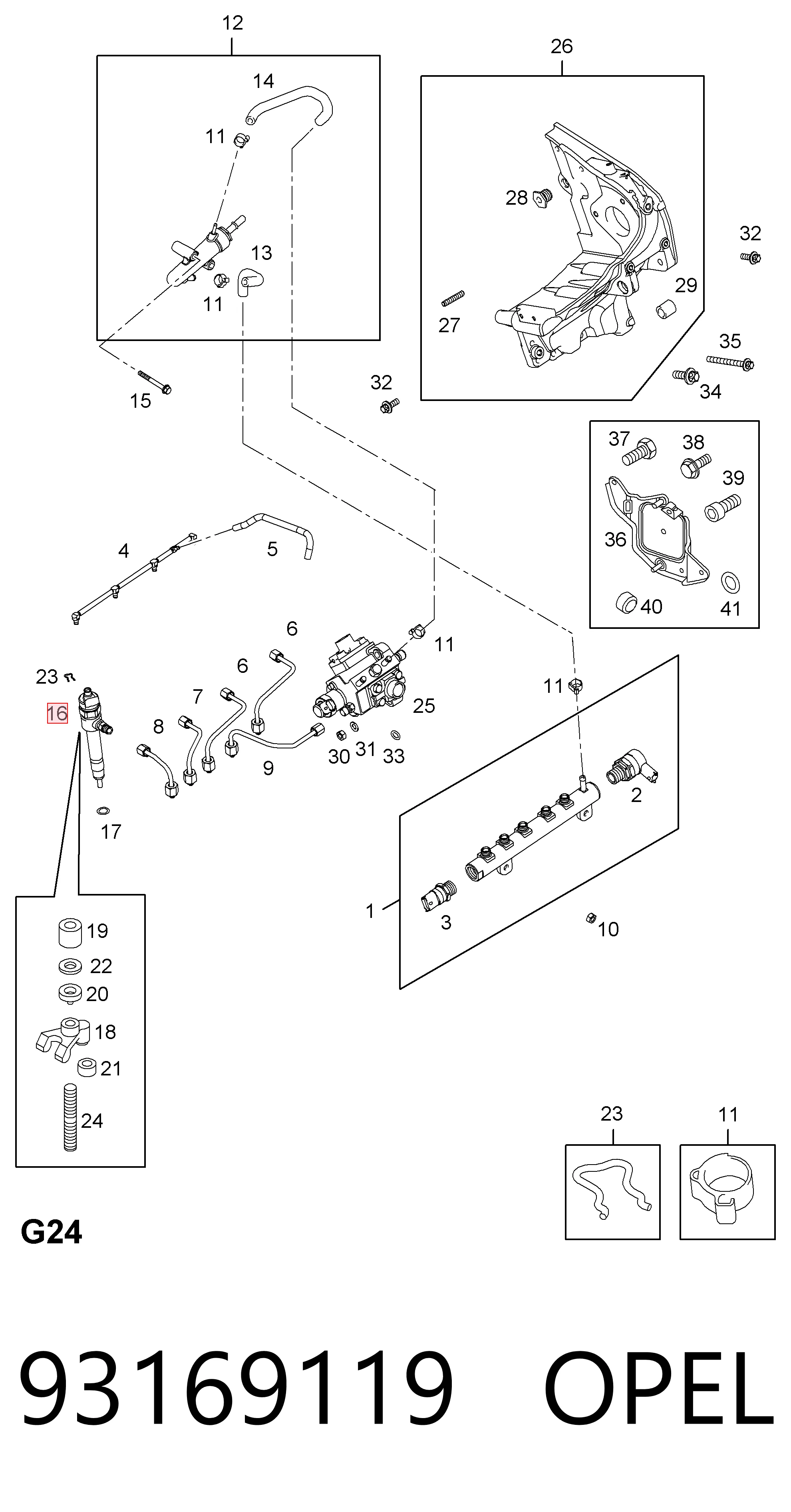 Inyector de combustible para Opel Vectra C 