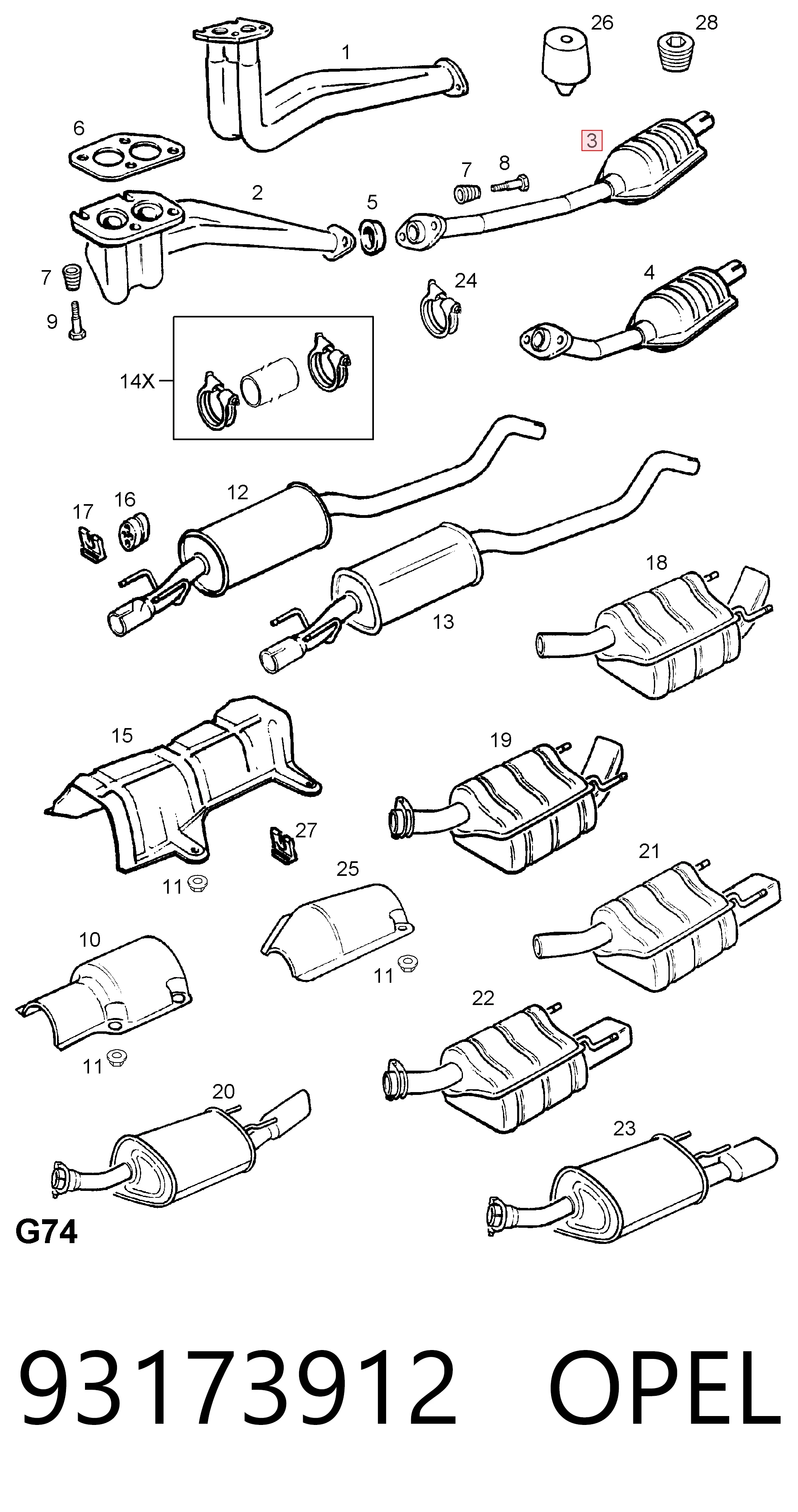 Comprar Convertidor catalítico Astra  51, 52, F35, M35