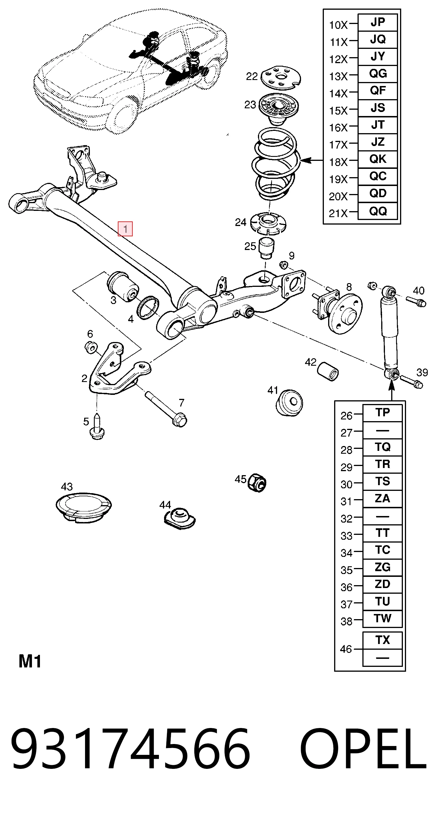 Subchasis trasero soporte motor Opel Astra G sedán (F69) (1998 - 2009) precio, desde 62,01 EUR