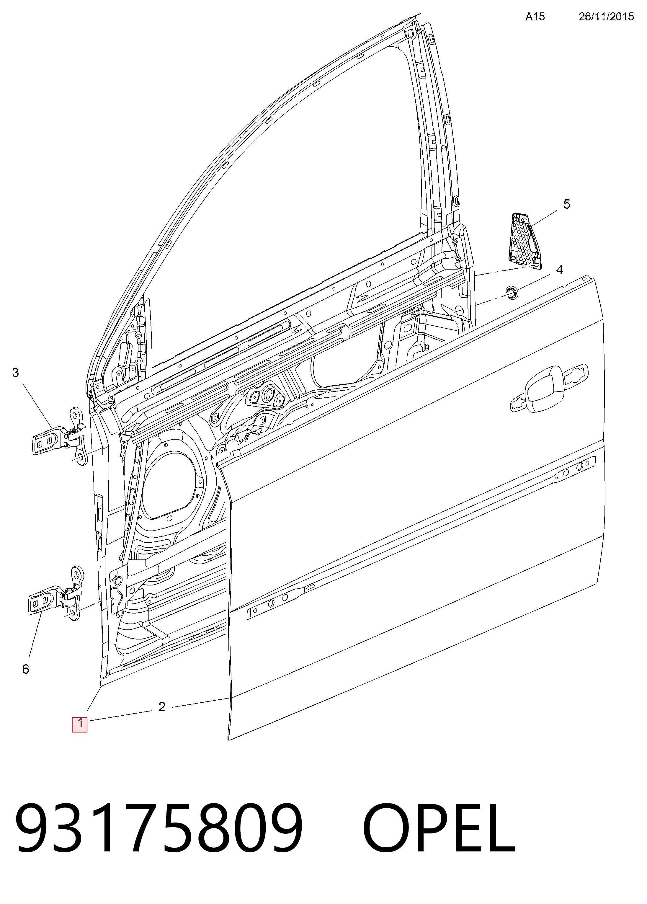 Puerta de coche, delantera, izquierda Opel Vectra C sedán (2002 - 2008) precio, desde 137,94 EUR