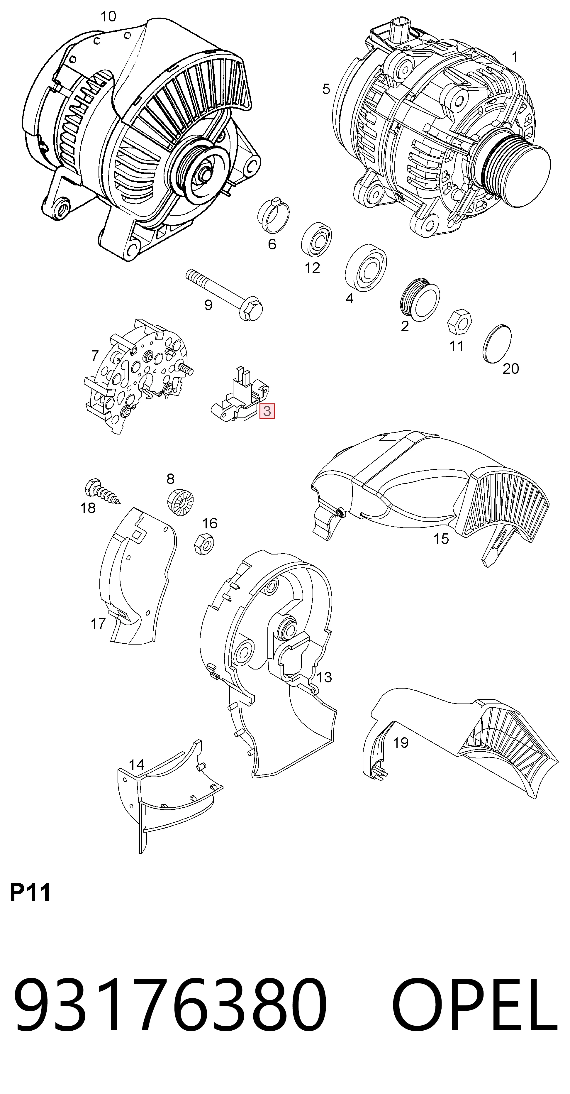 Regulador para Opel Astra L35