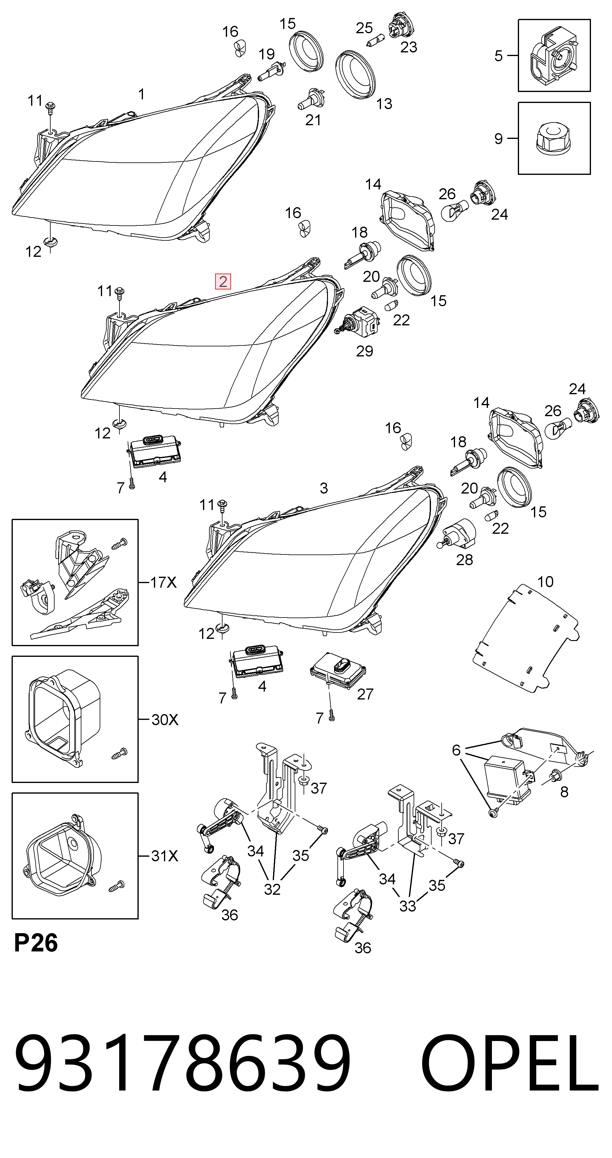 Faros delanteros Polcar 5509090E