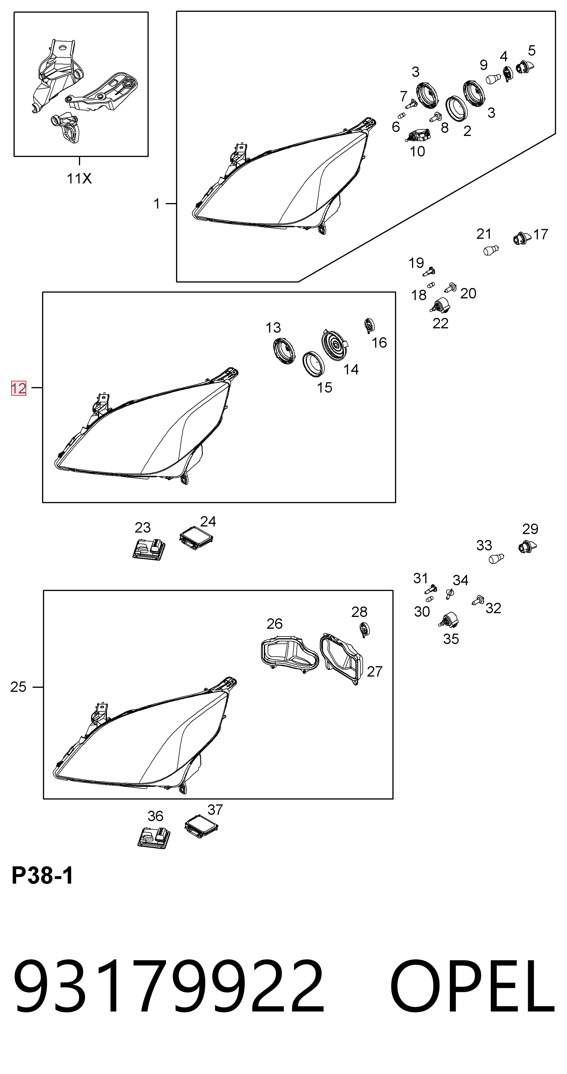 93179922 General Motors Faros