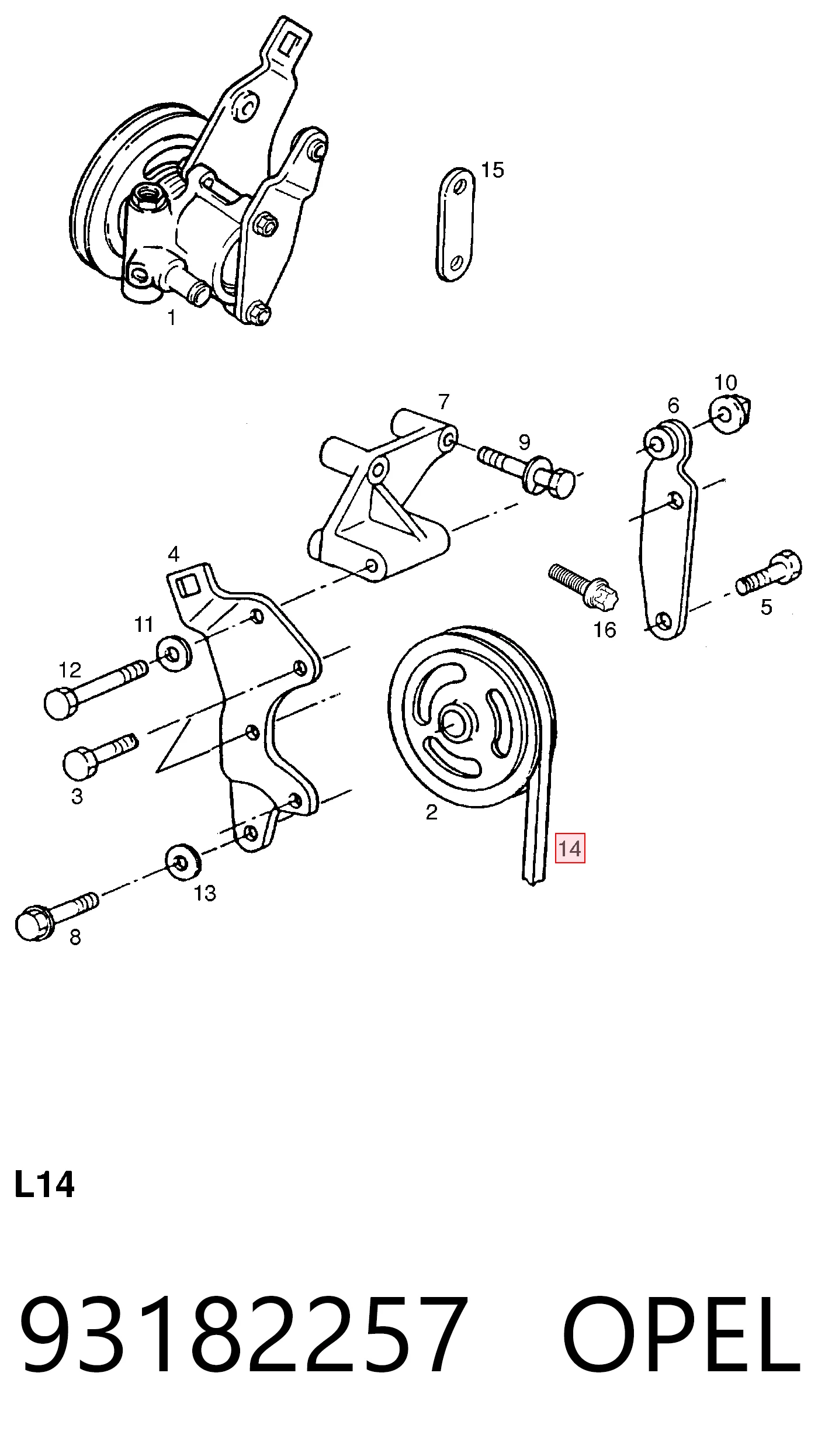 Correa de transmisión trapezoidal Opel Kadett  desde 6,05 €