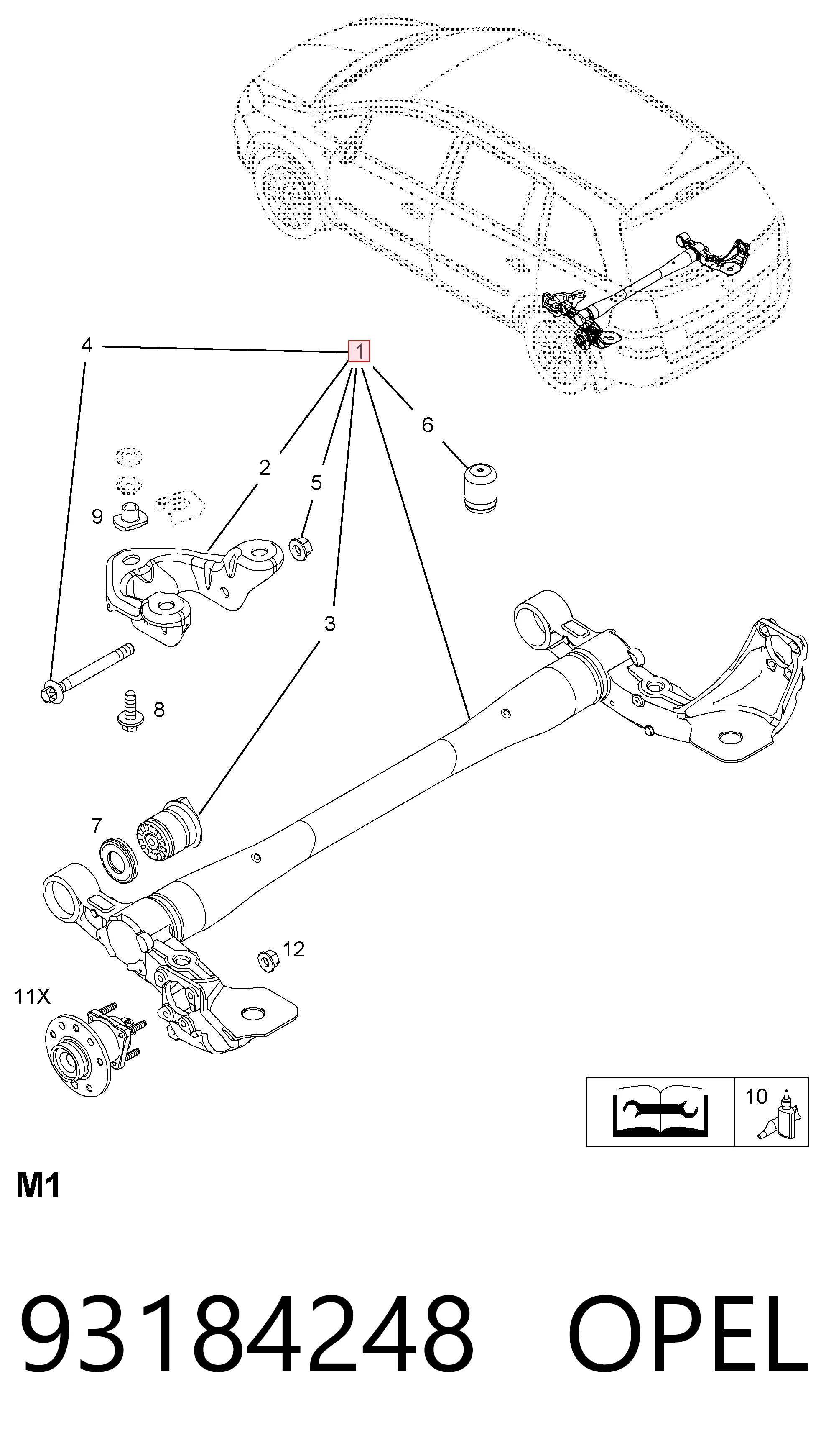 Comprar 93184248 Peugeot/Citroen Puente trasero