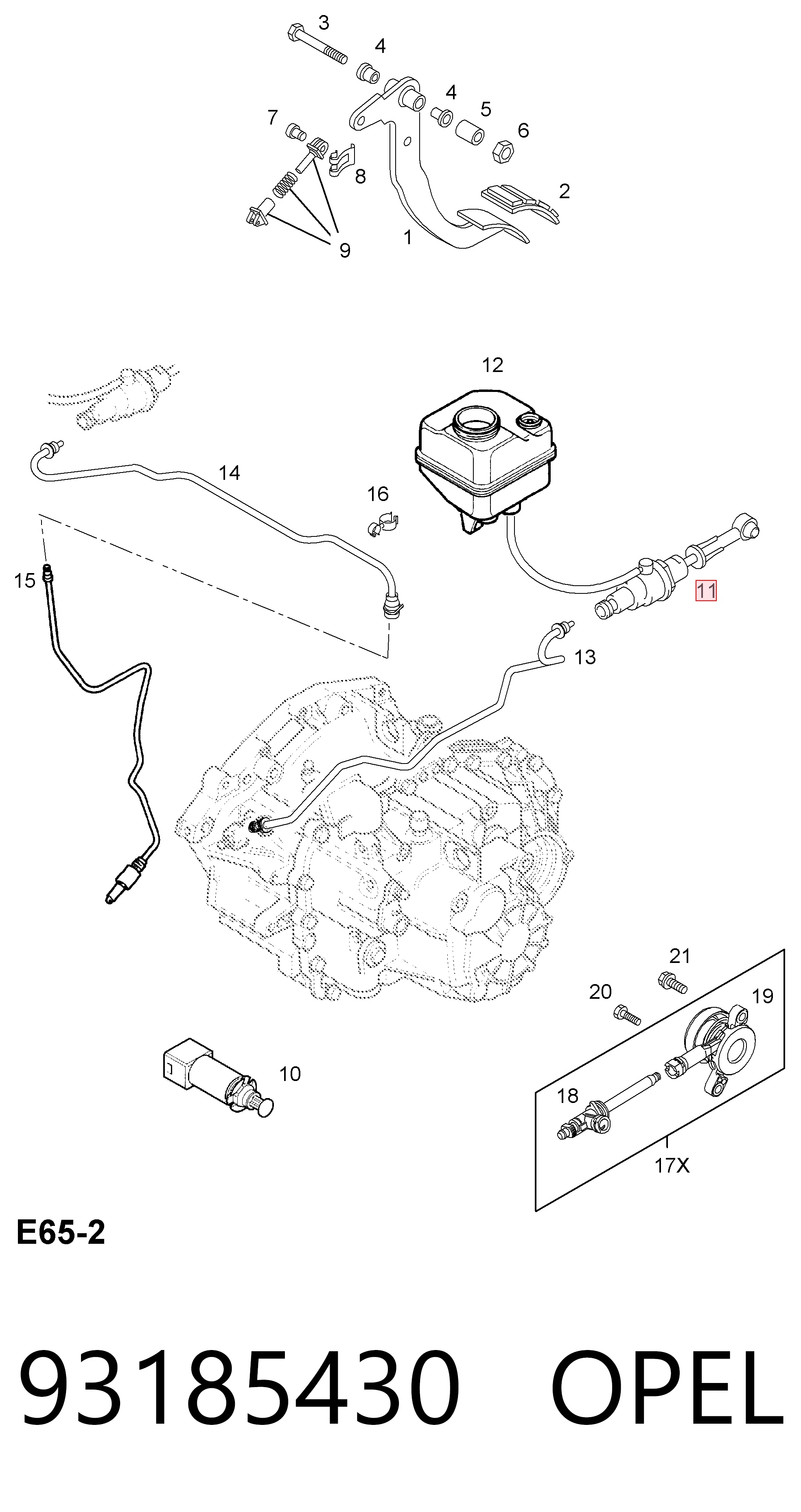 Cilindro maestro de clutch Renault Master II (1997-2003)