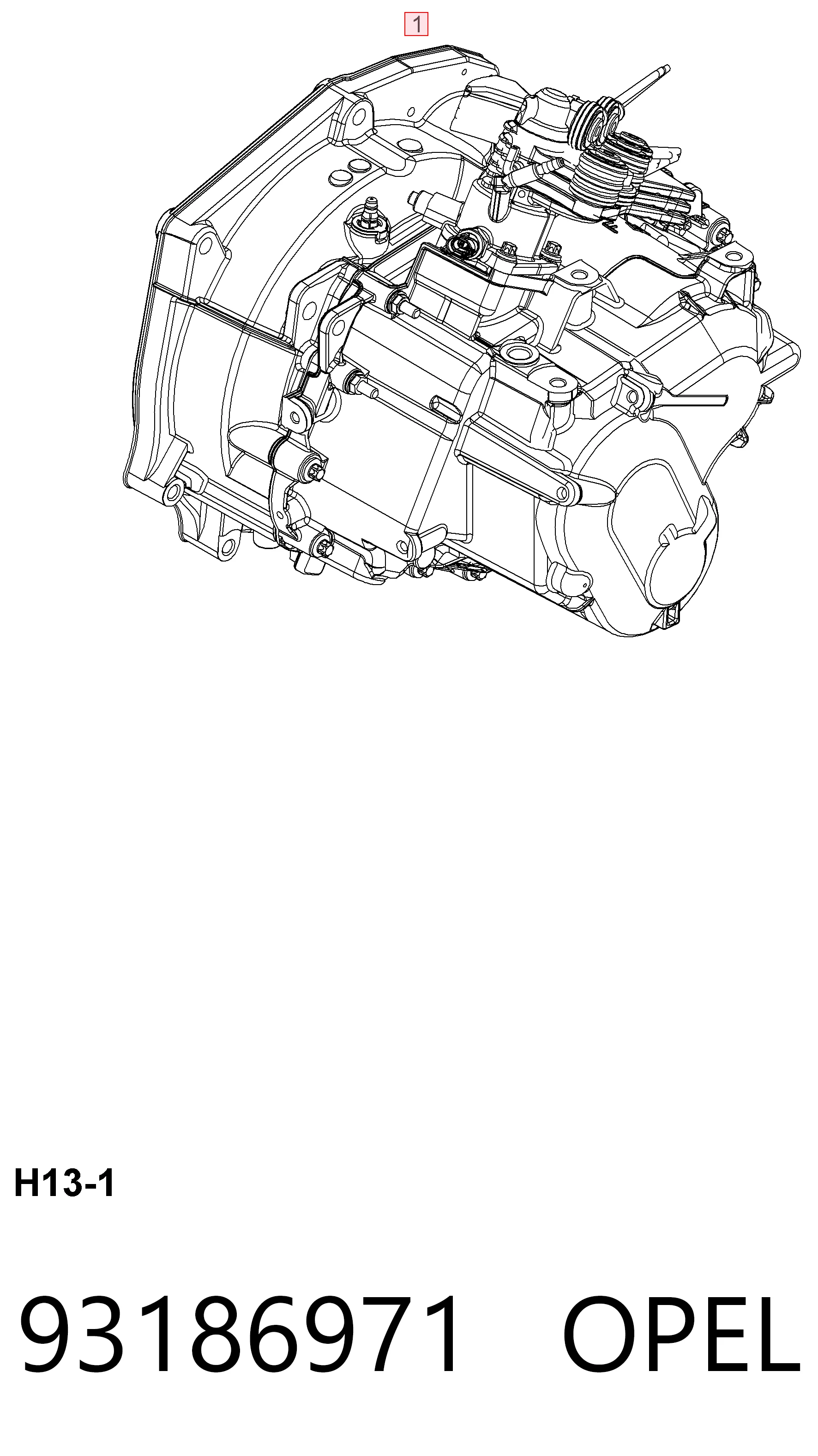 Caja de cambios manual completa 93186971 OPEL