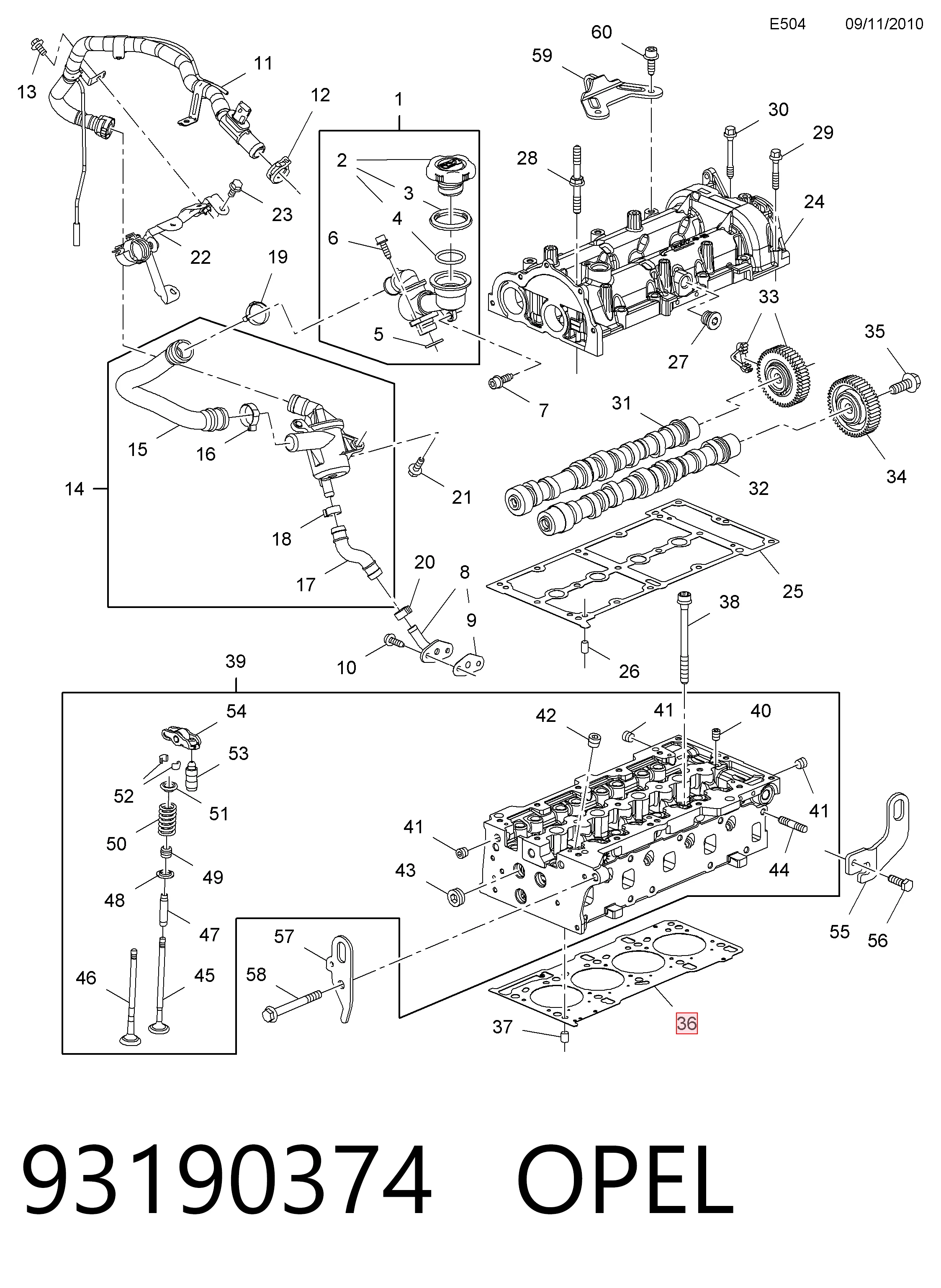 Empaque de culata para Opel Combo  ()