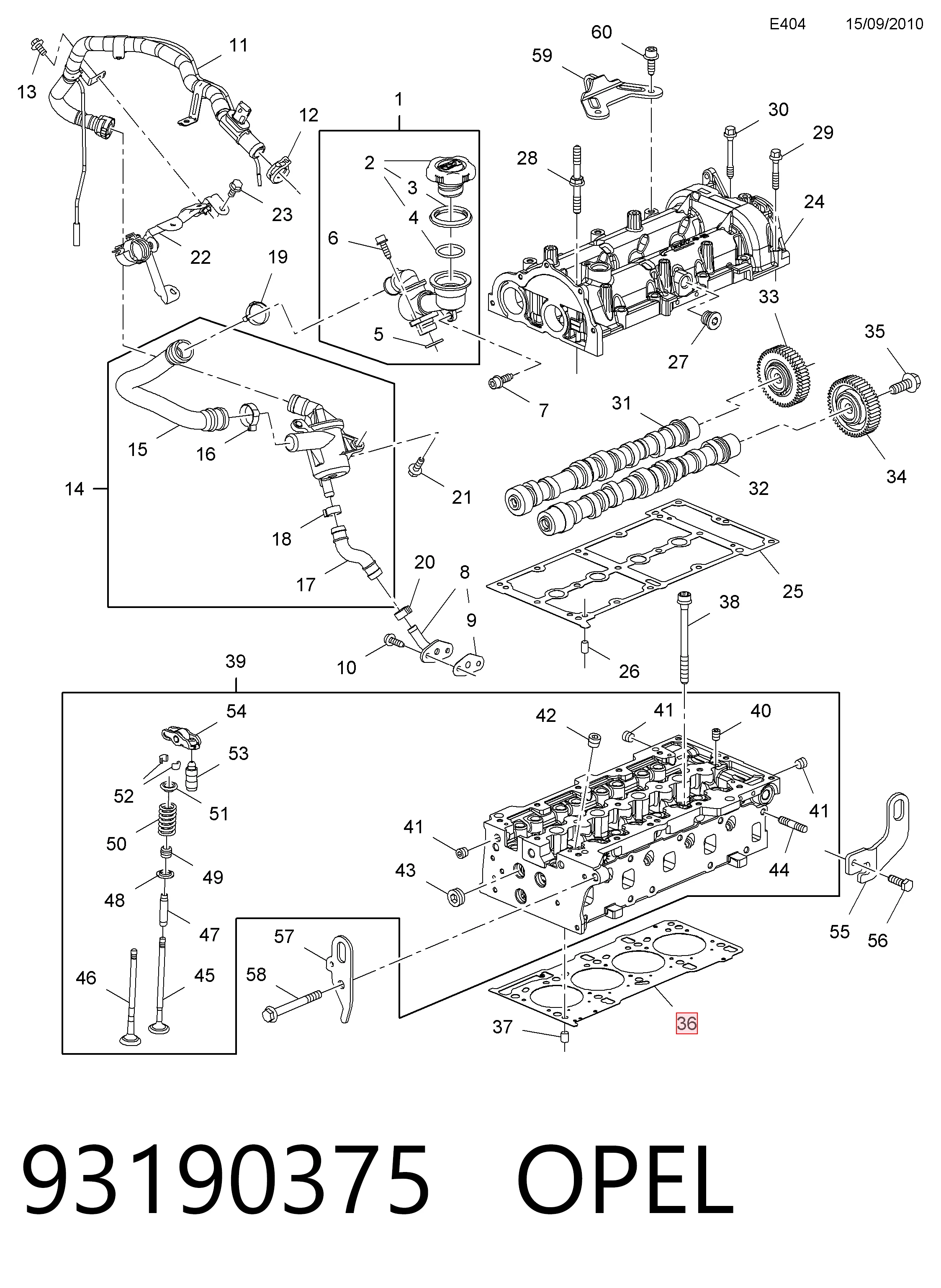Junta de culata para Fiat Tipo 356