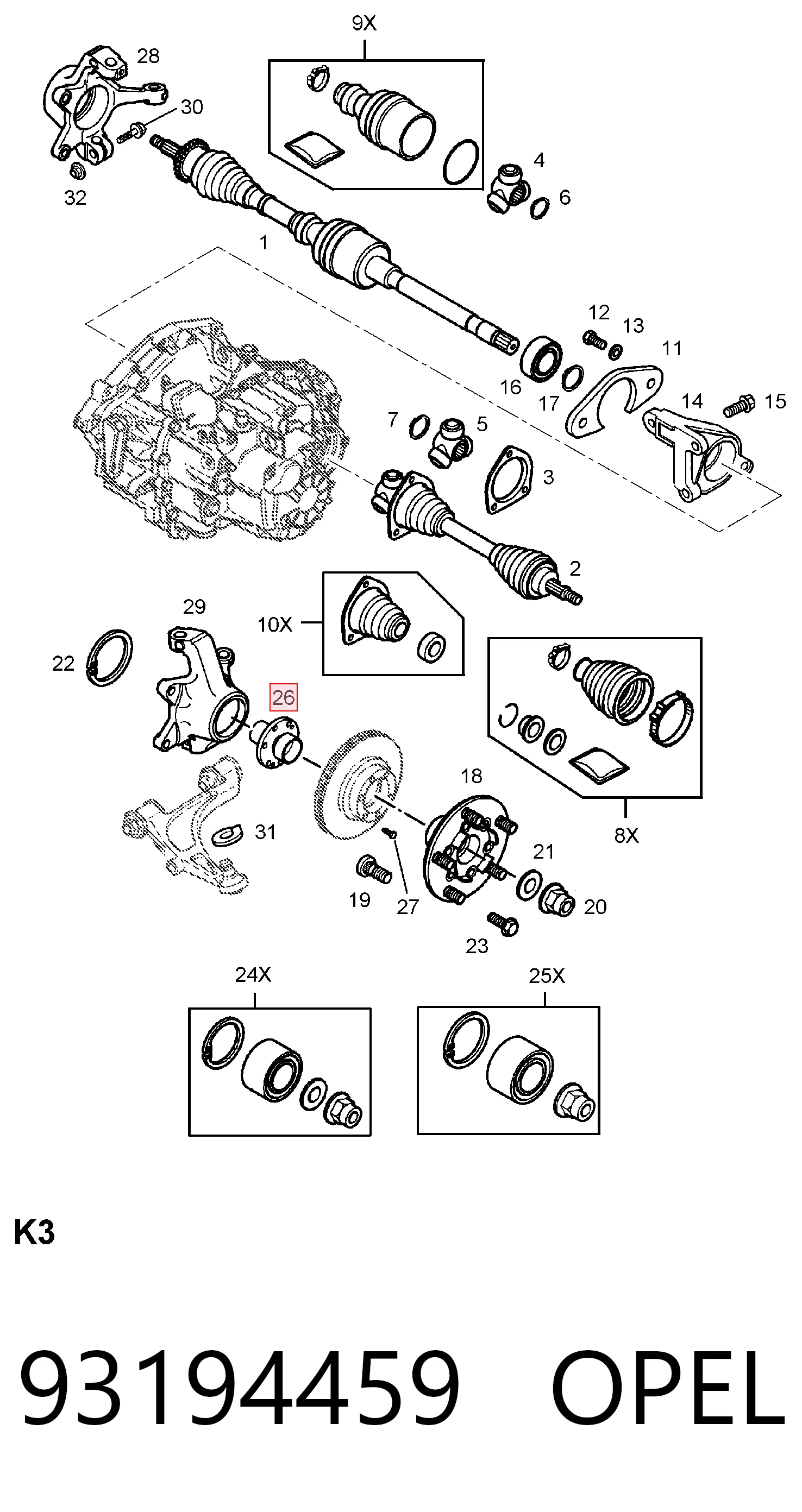 93194459 Opel