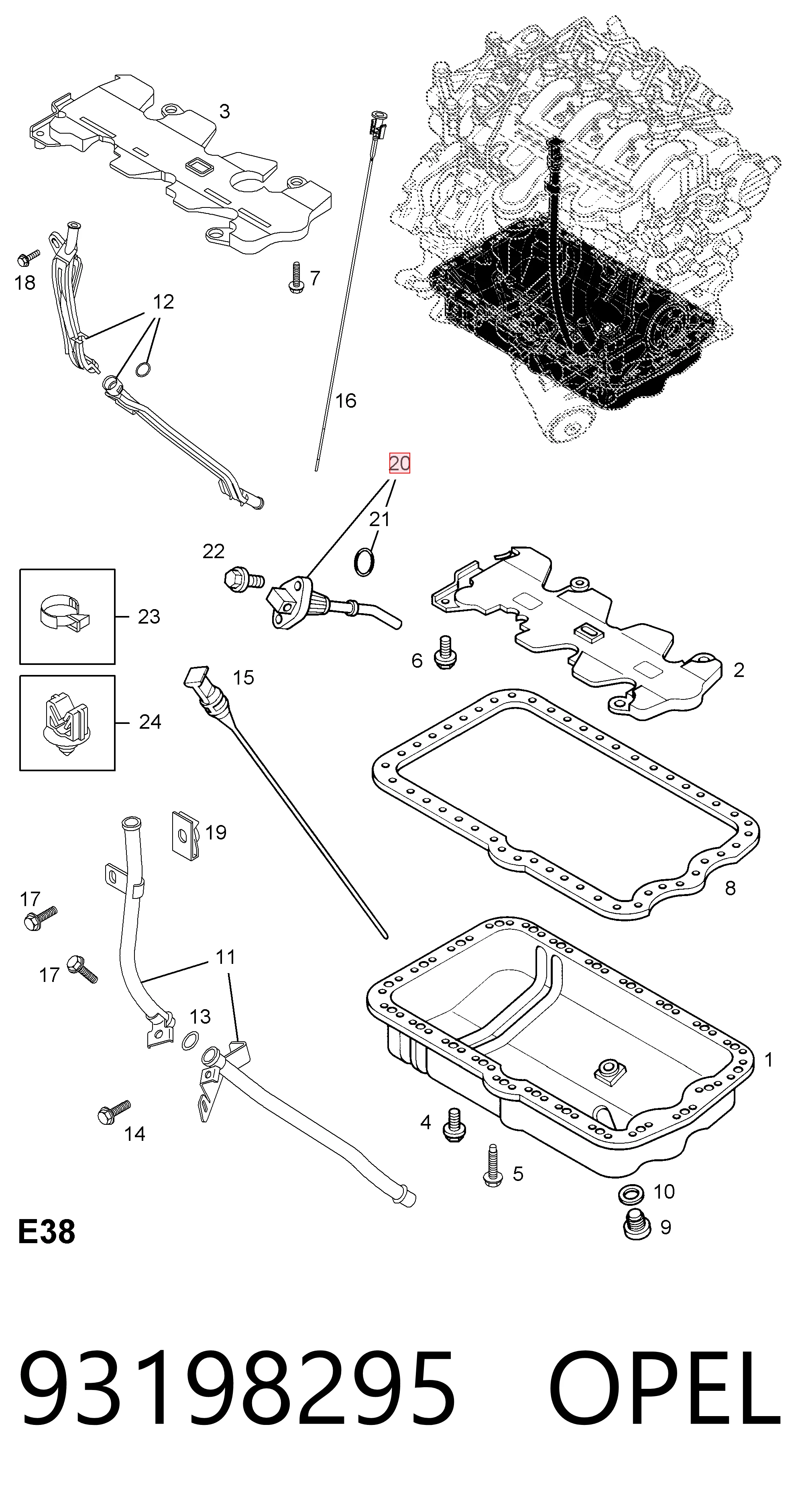 Sensor del nivel de aceite del motor Opel Vivaro  (F7)