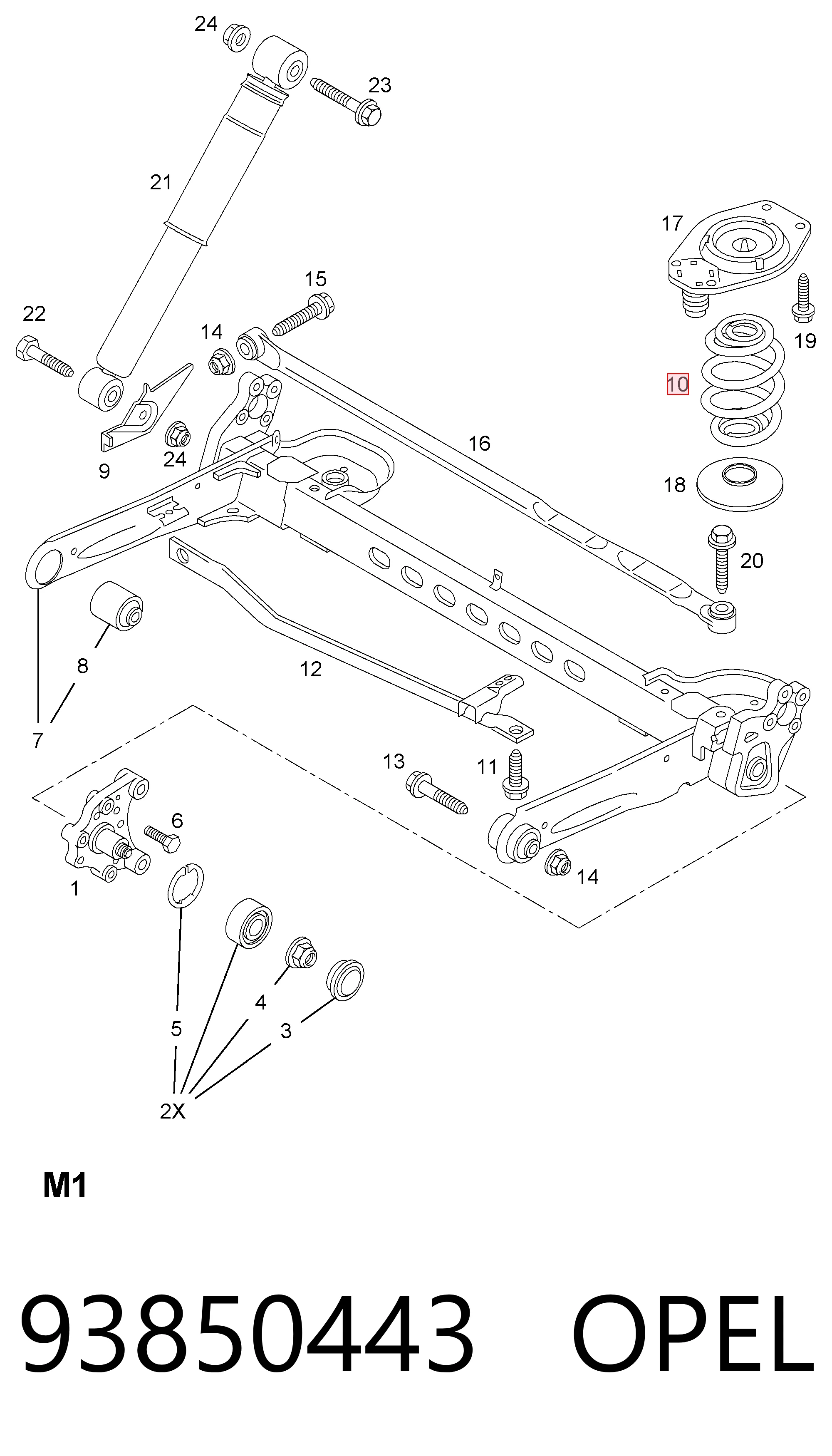 Comprar Muelle trasero Nissan Primastar  X83 a bajo precio
