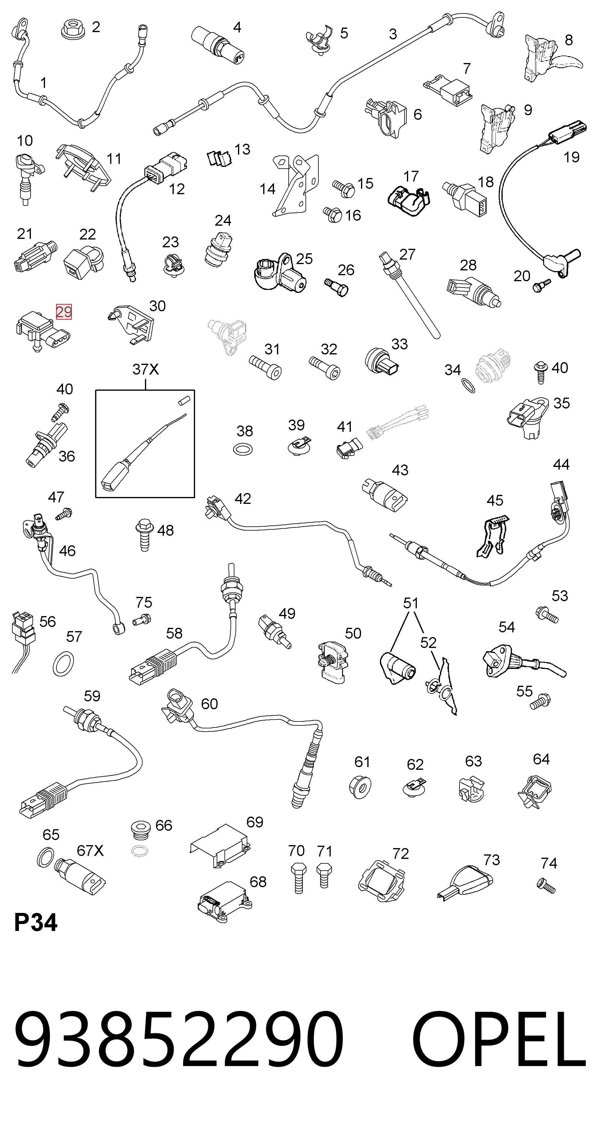 93852290 Opel