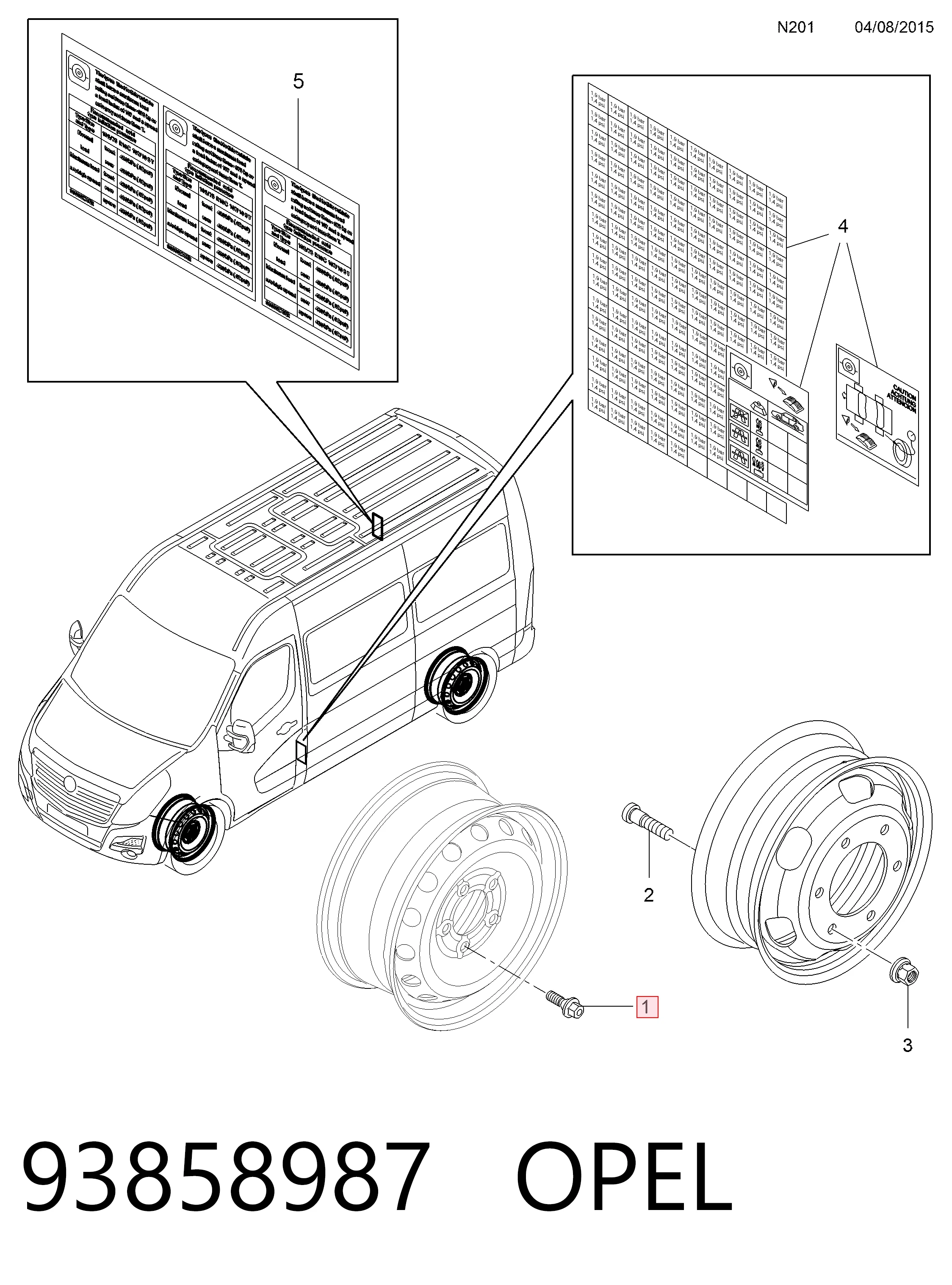 Perno de rueda para Renault Master III (FV)