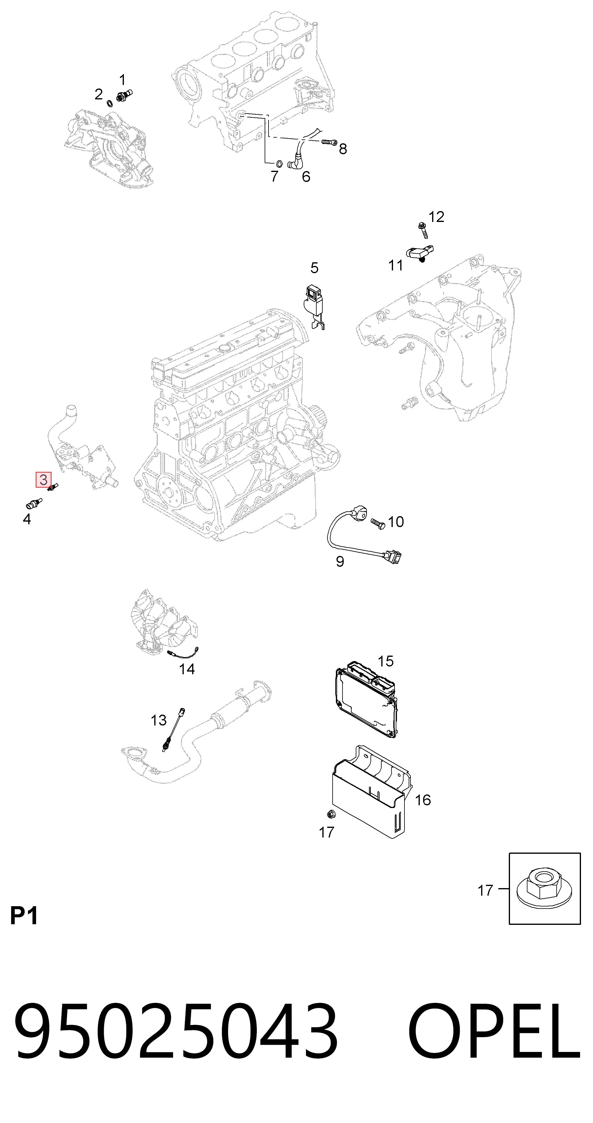95025043 Opel