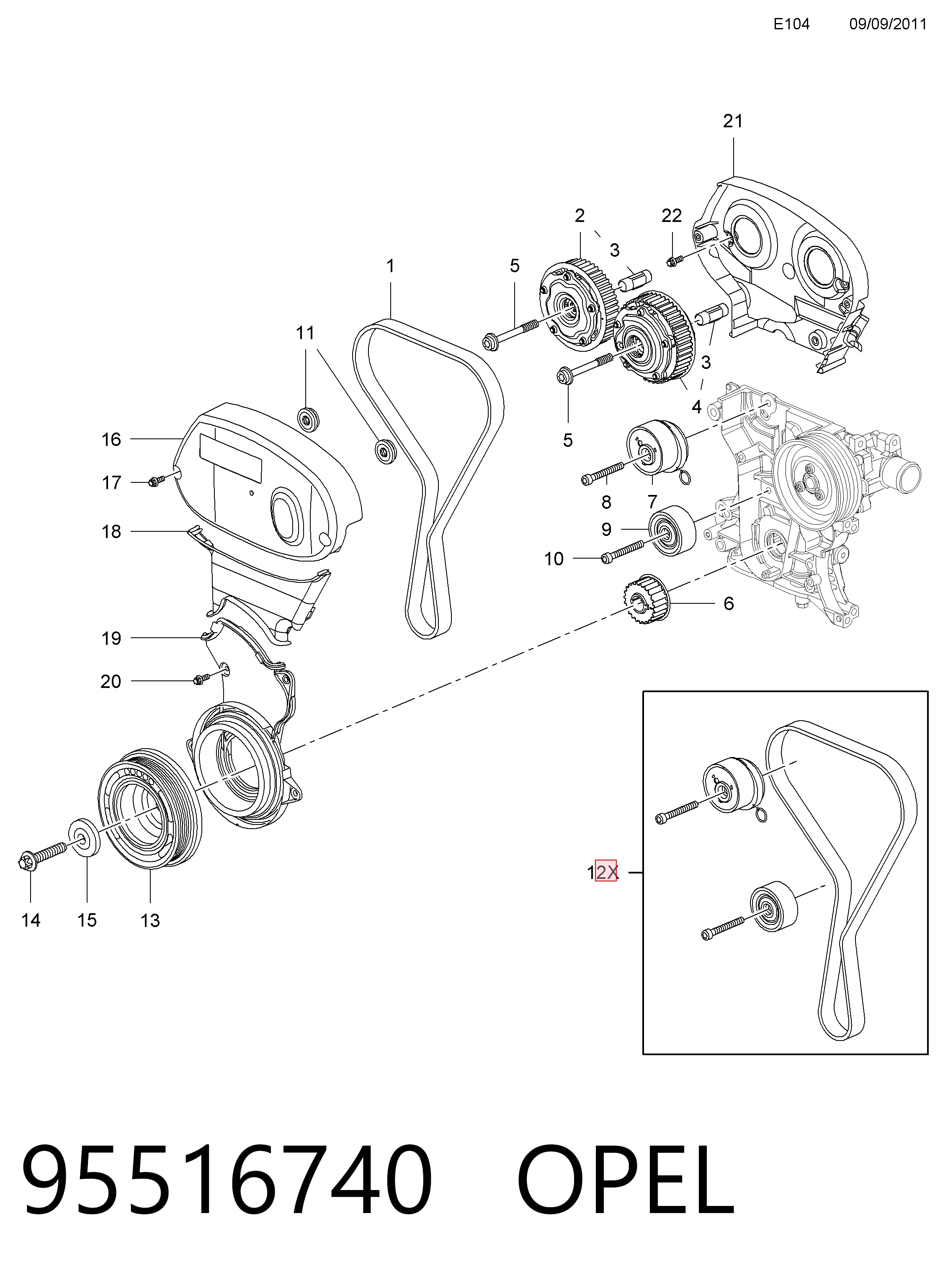 Comprar Kit de correa de distribución Opel Astra 69 a bajo precio