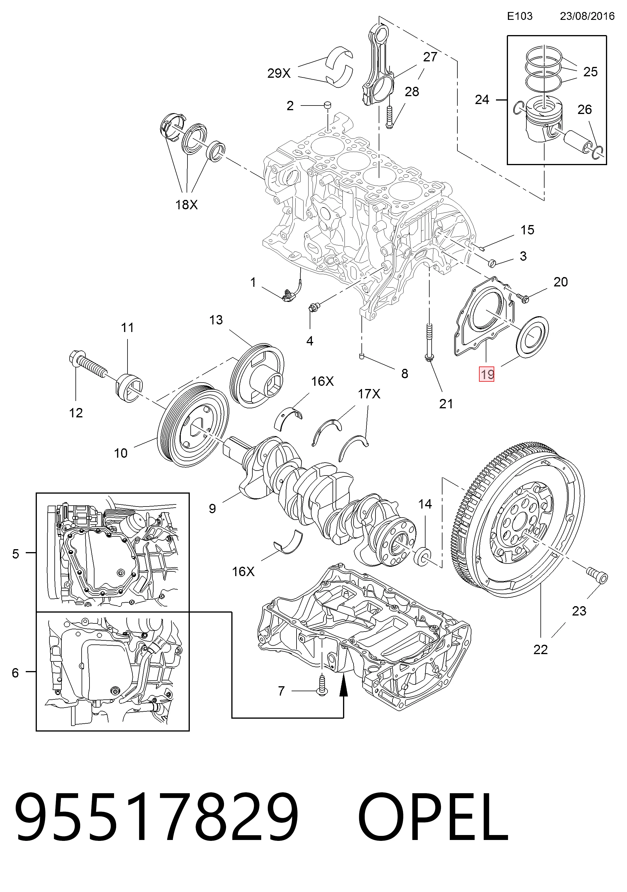 Retén de cigüeñal frontal Fiat/Alfa/Lancia 6000616906 precio, desde 44,11 EUR