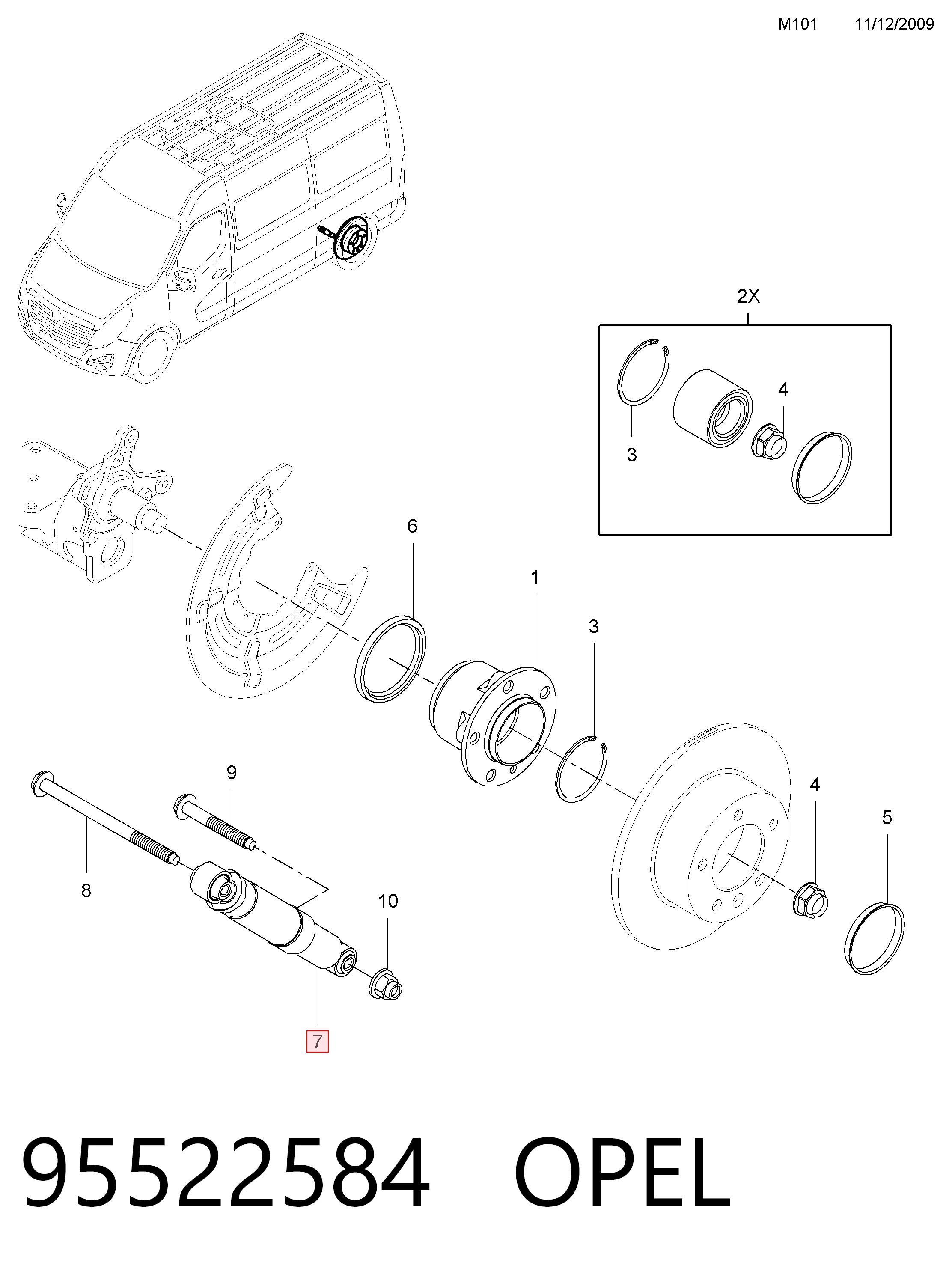 95522584 Peugeot/Citroen Amortiguadores posteriores