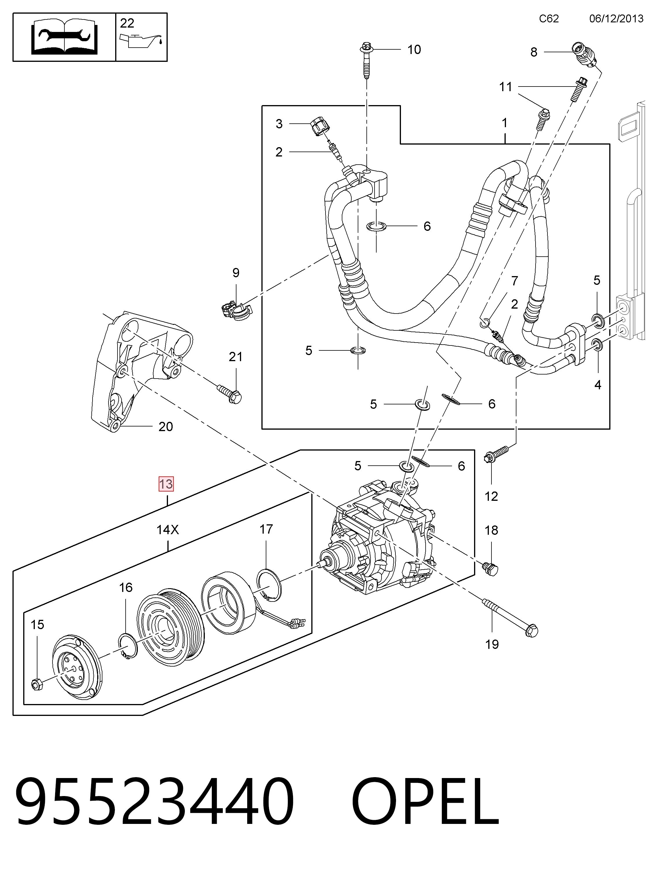 Comprar Compresor de aire acondicionado Opel Mokka J13 a bajo precio