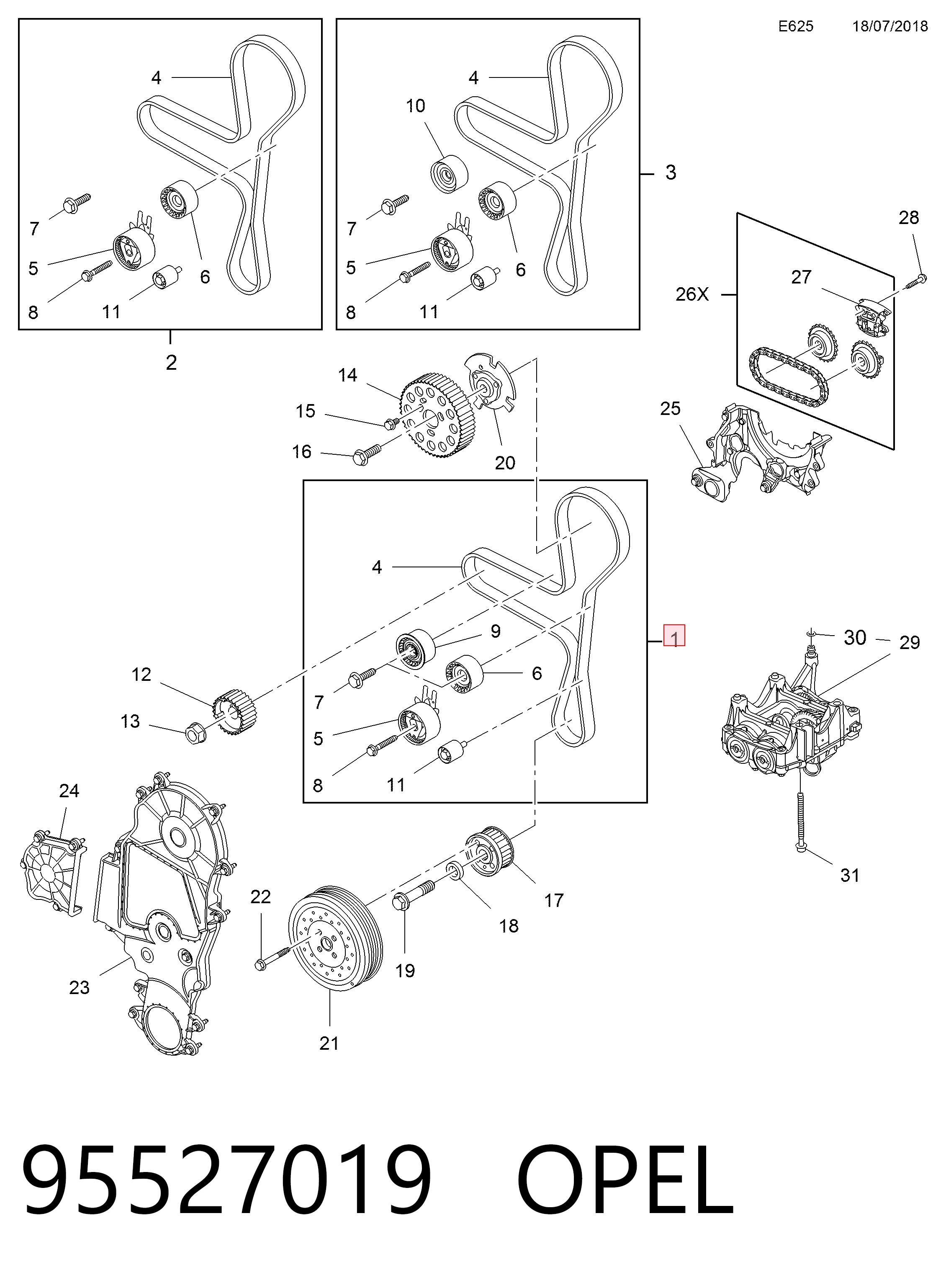 Kit distribución Peugeot/Citroen 95523180