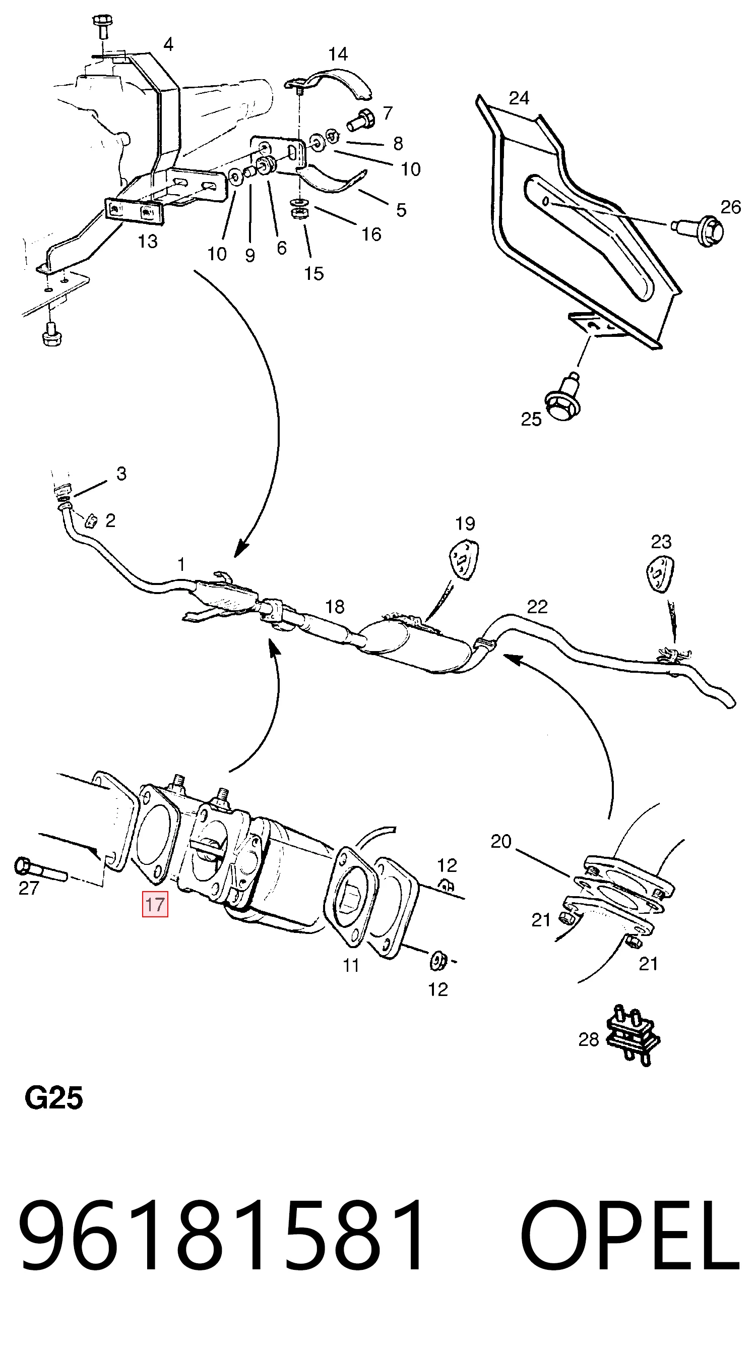Precio del repuesto Junta de tubo de escape silenciador 11 hatchback