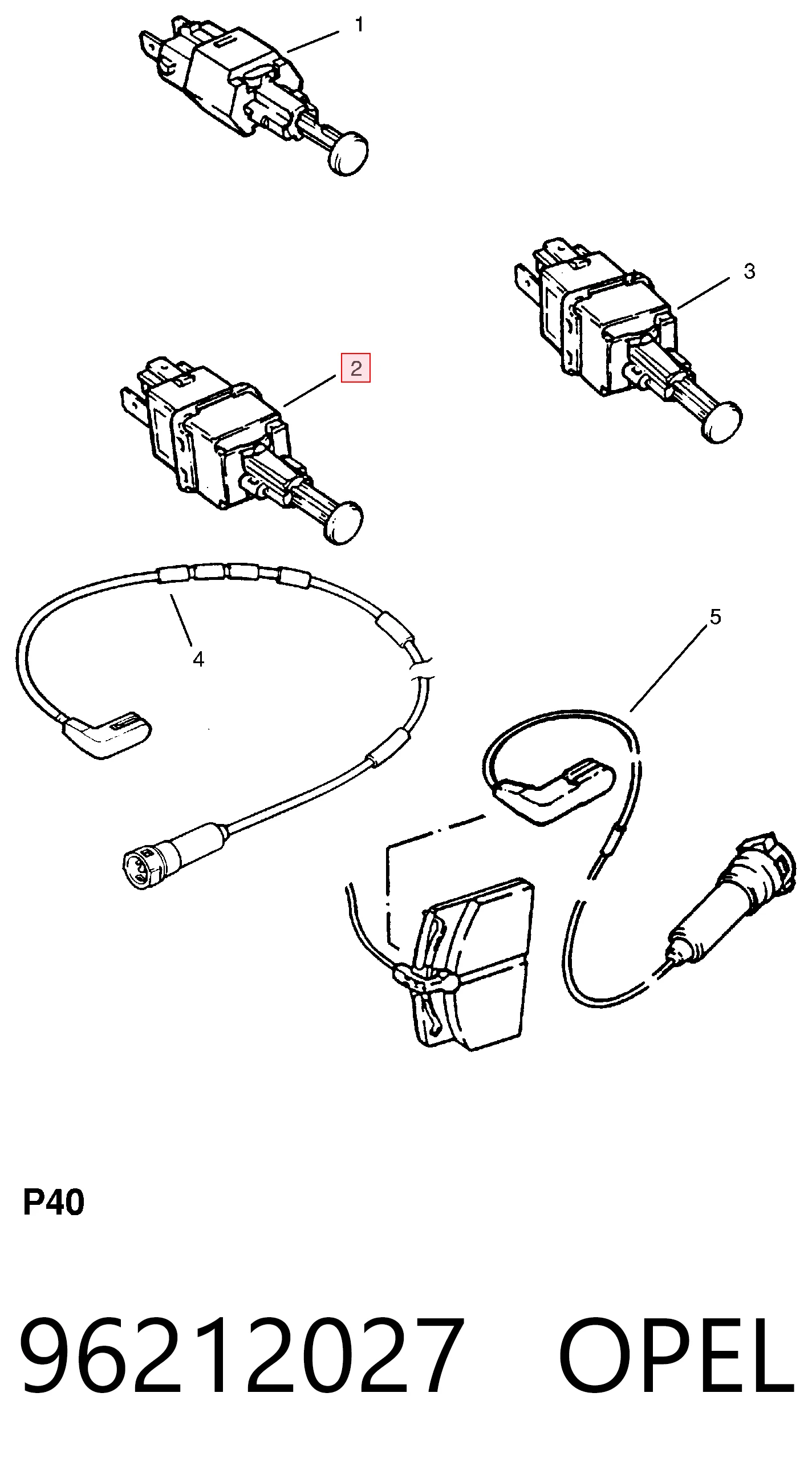 96212027 Hyundai/Kia Interruptor luces de freno