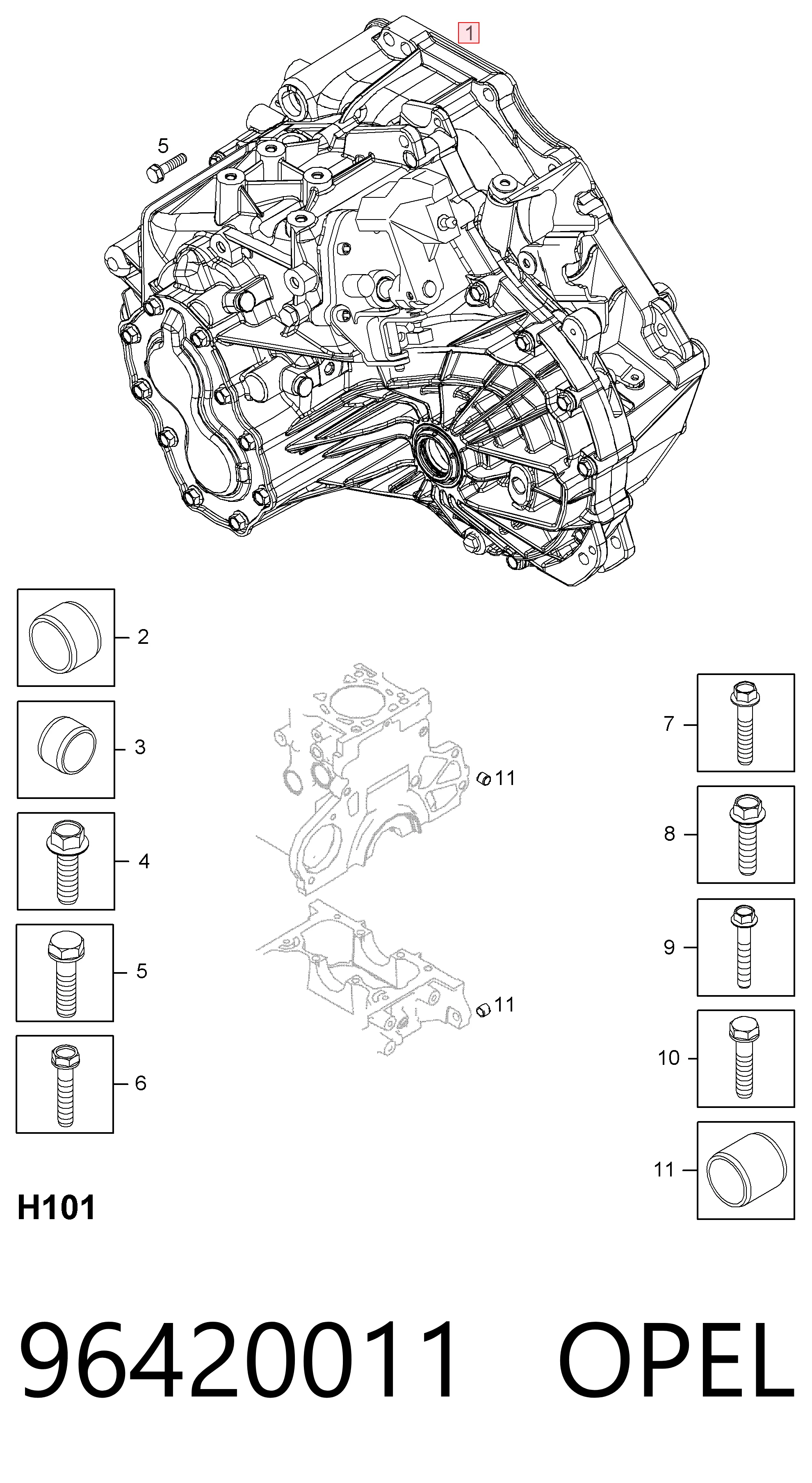 Caja de cambios mecánica para Chevrolet Captiva I C100