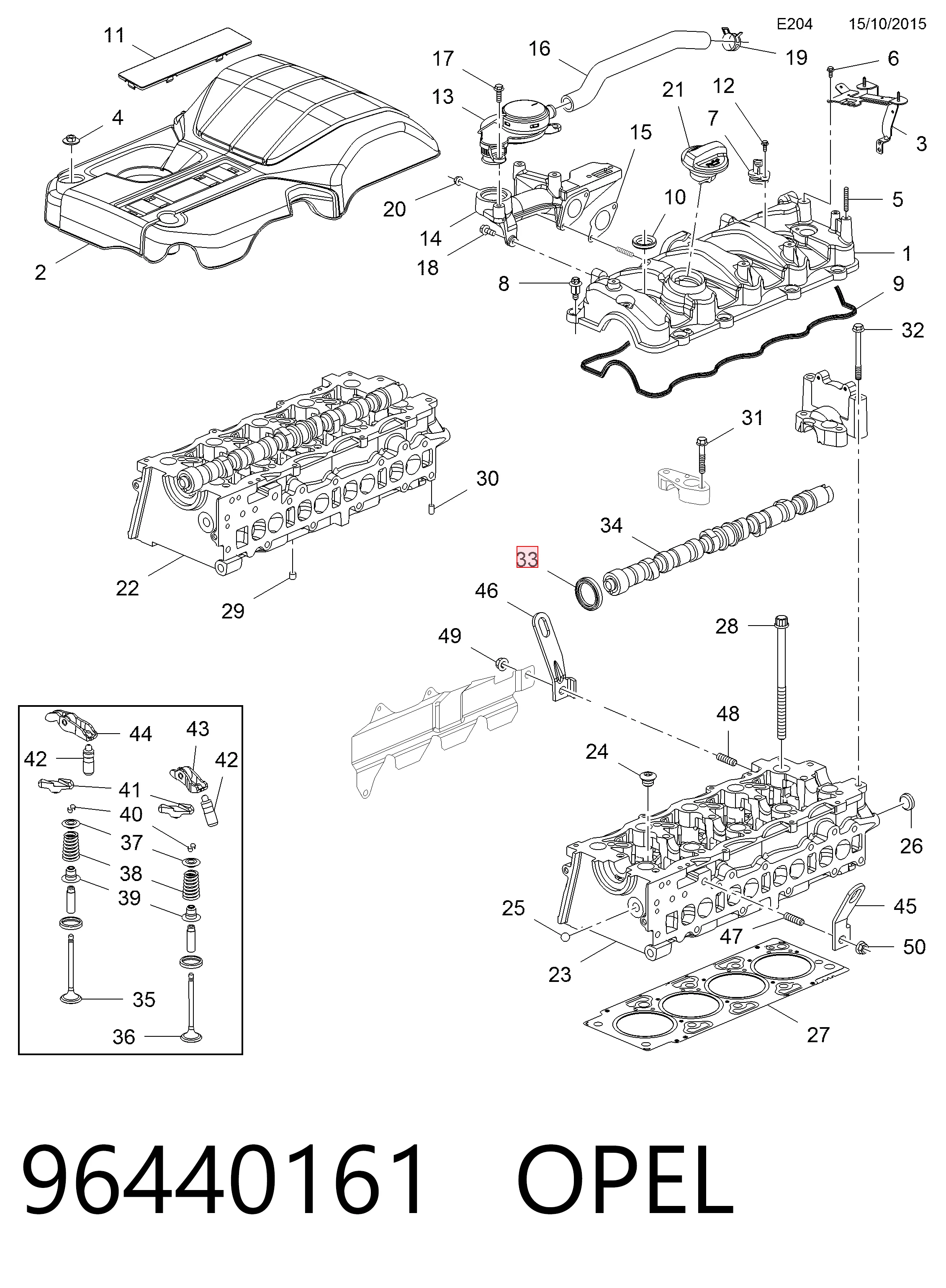Retén de árbol de levas para Hyundai I30  FD