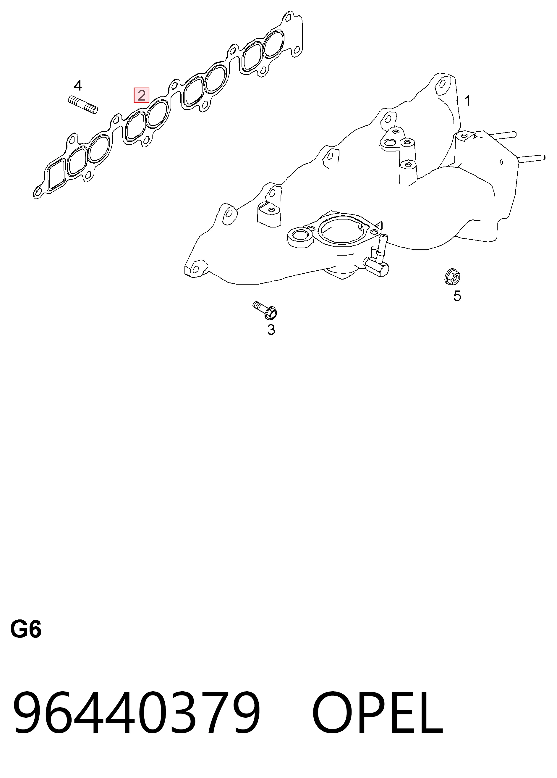 Junta de colector de admisión para Chevrolet Epica V250