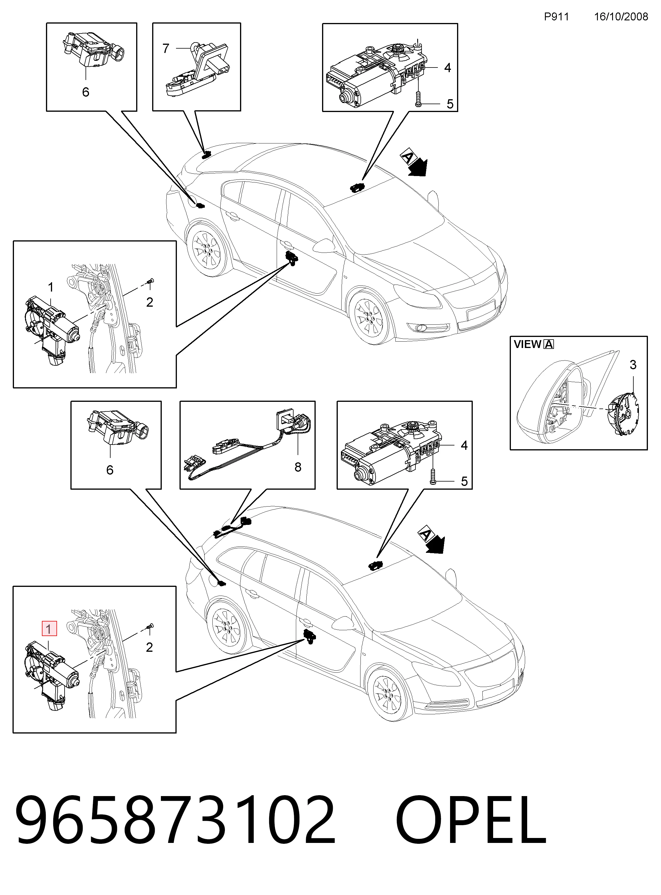 Comprar Mecanismo de elevalunas delantero derecha Opel Insignia A G09