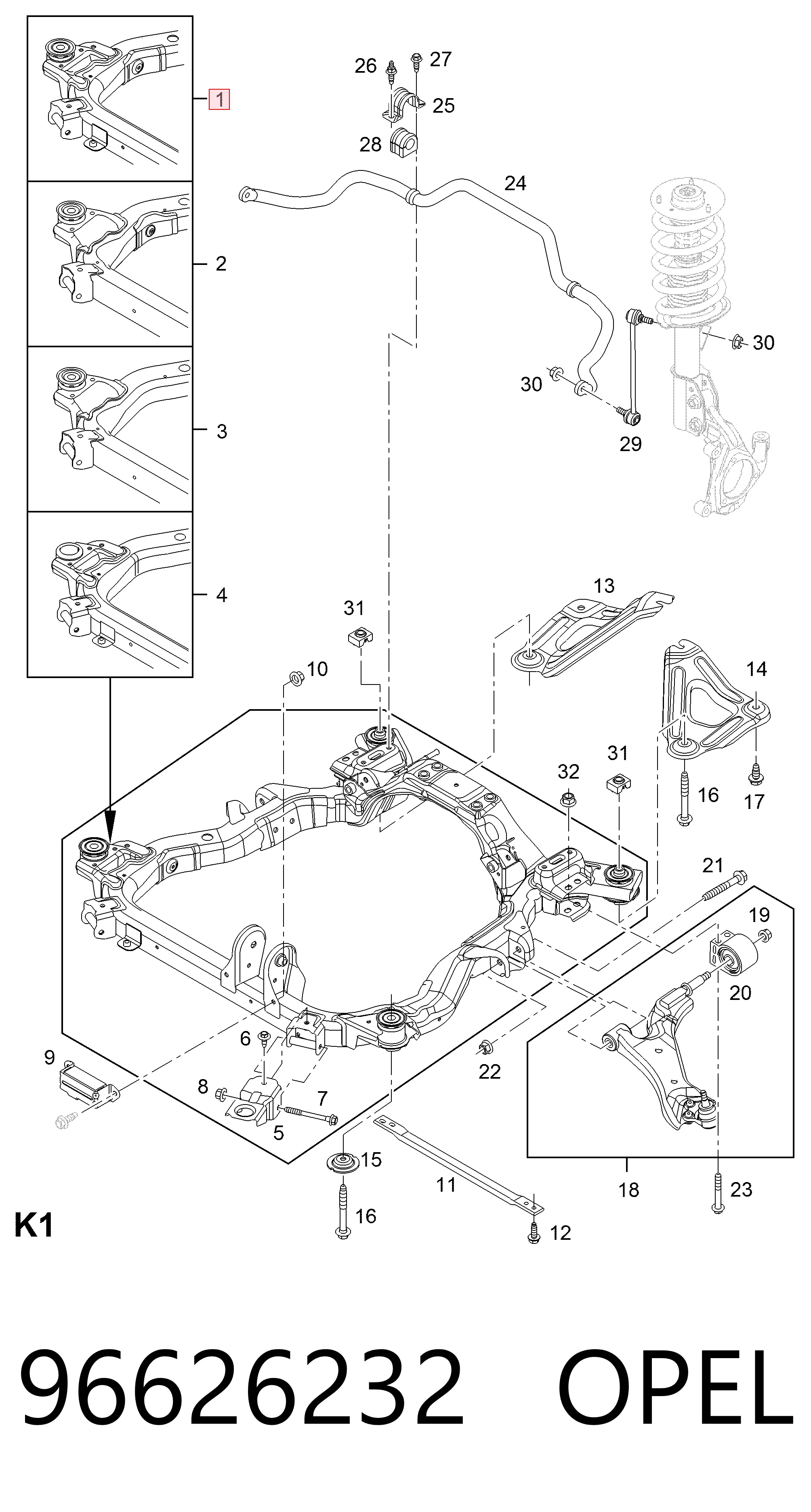  Puente delantero Chevrolet Captiva 1