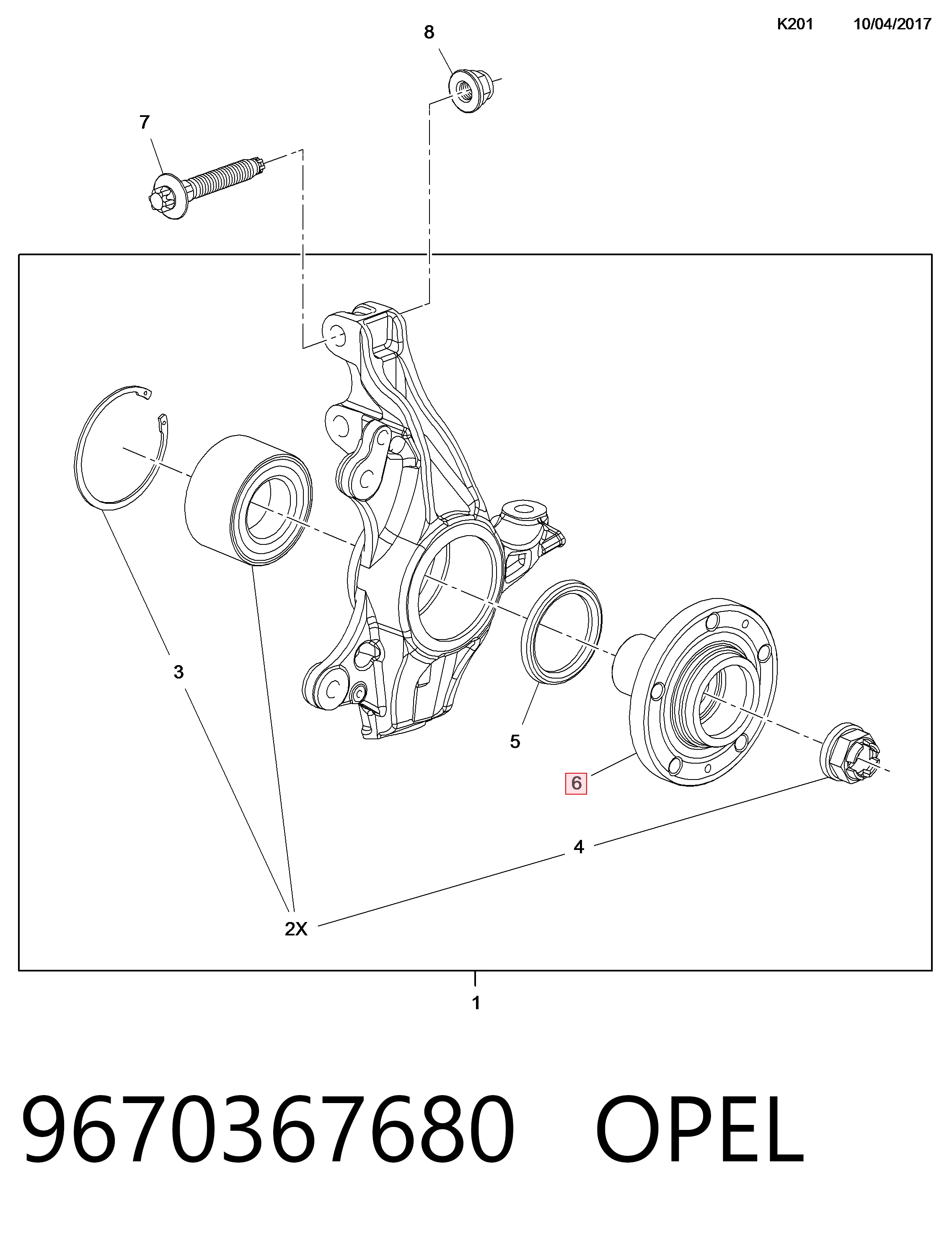 Buje de rueda delantero Citroen Berlingo furgoneta (K9) (2018 - 2026) precio, desde 42,40 EUR