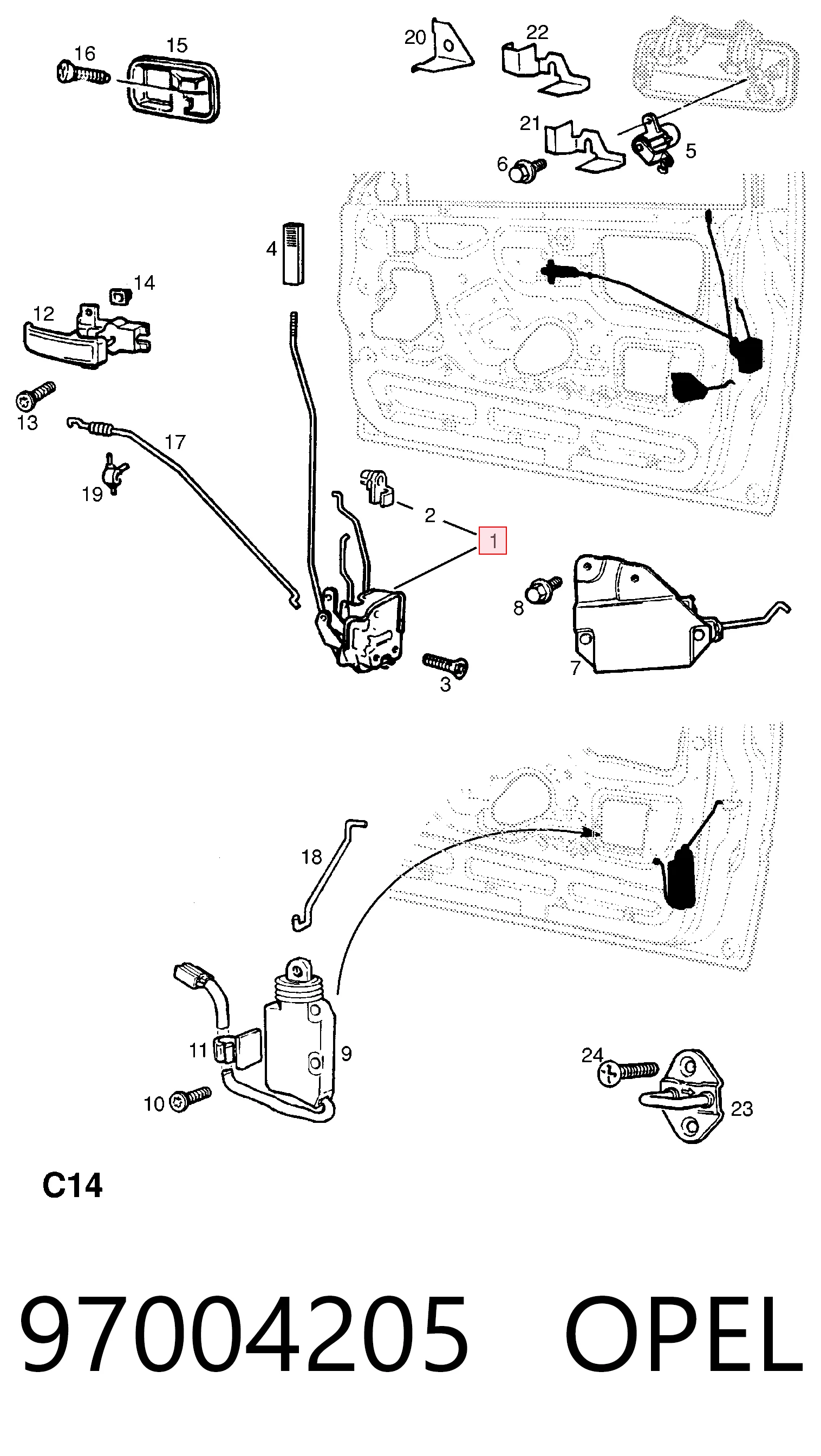 Cerradura Opel Frontera A SUV (5MWL4) (1991 - 1998) precio, desde 47,92 EUR