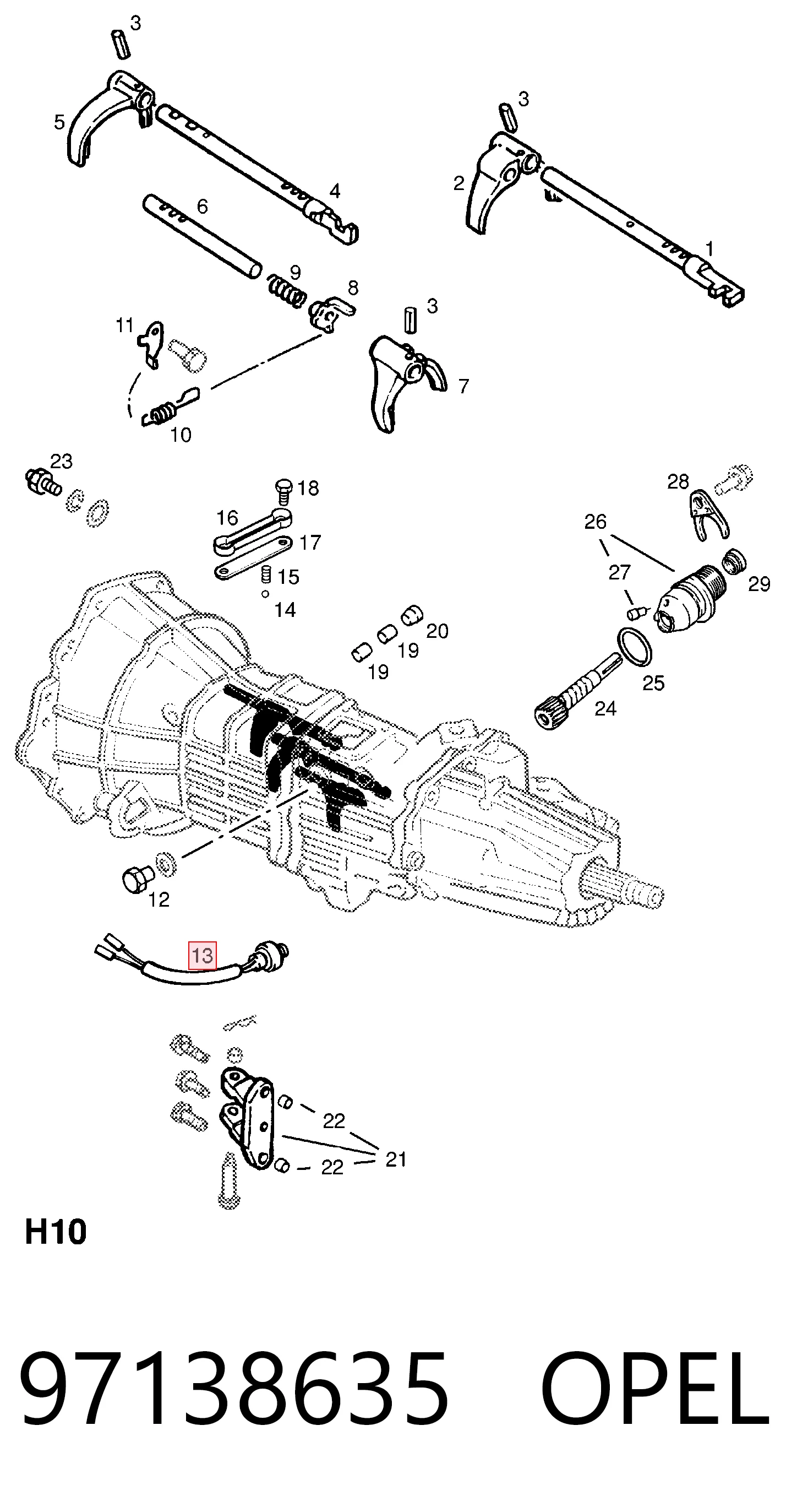  Sensor de marcha atrás Isuzu Trooper 