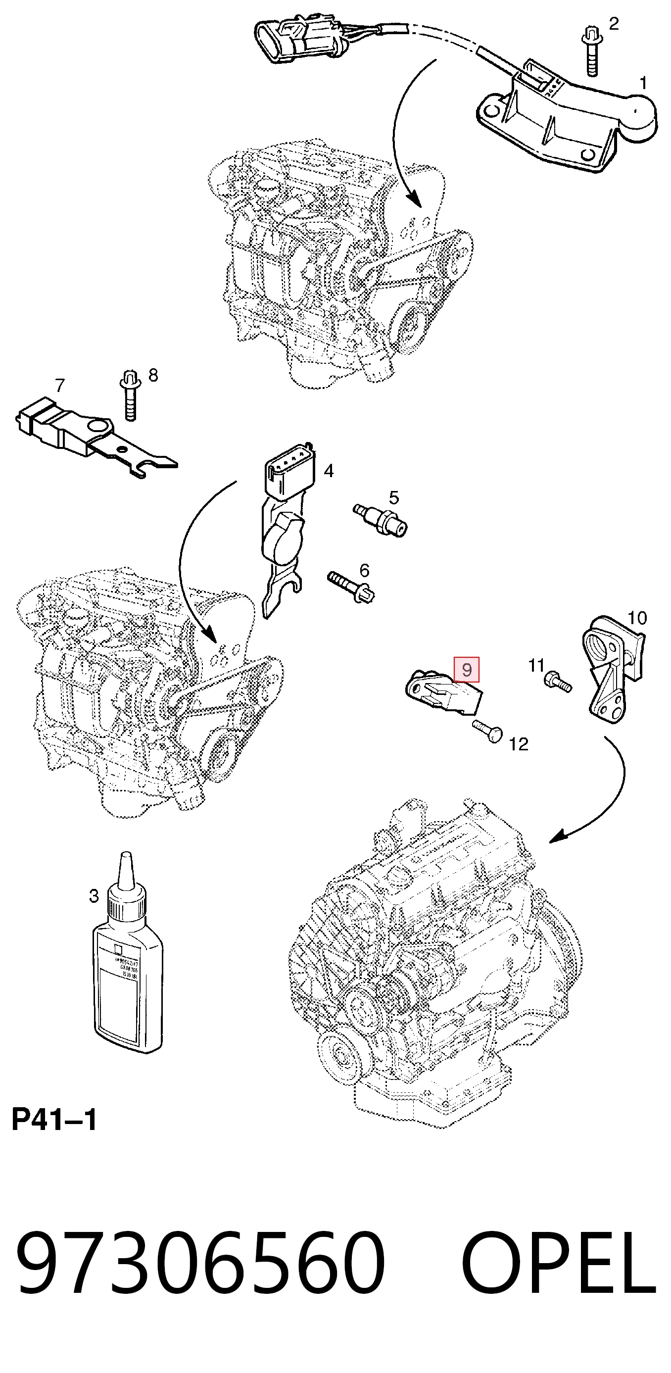 Sensor de levas para Ford Mondeo III (BWY)