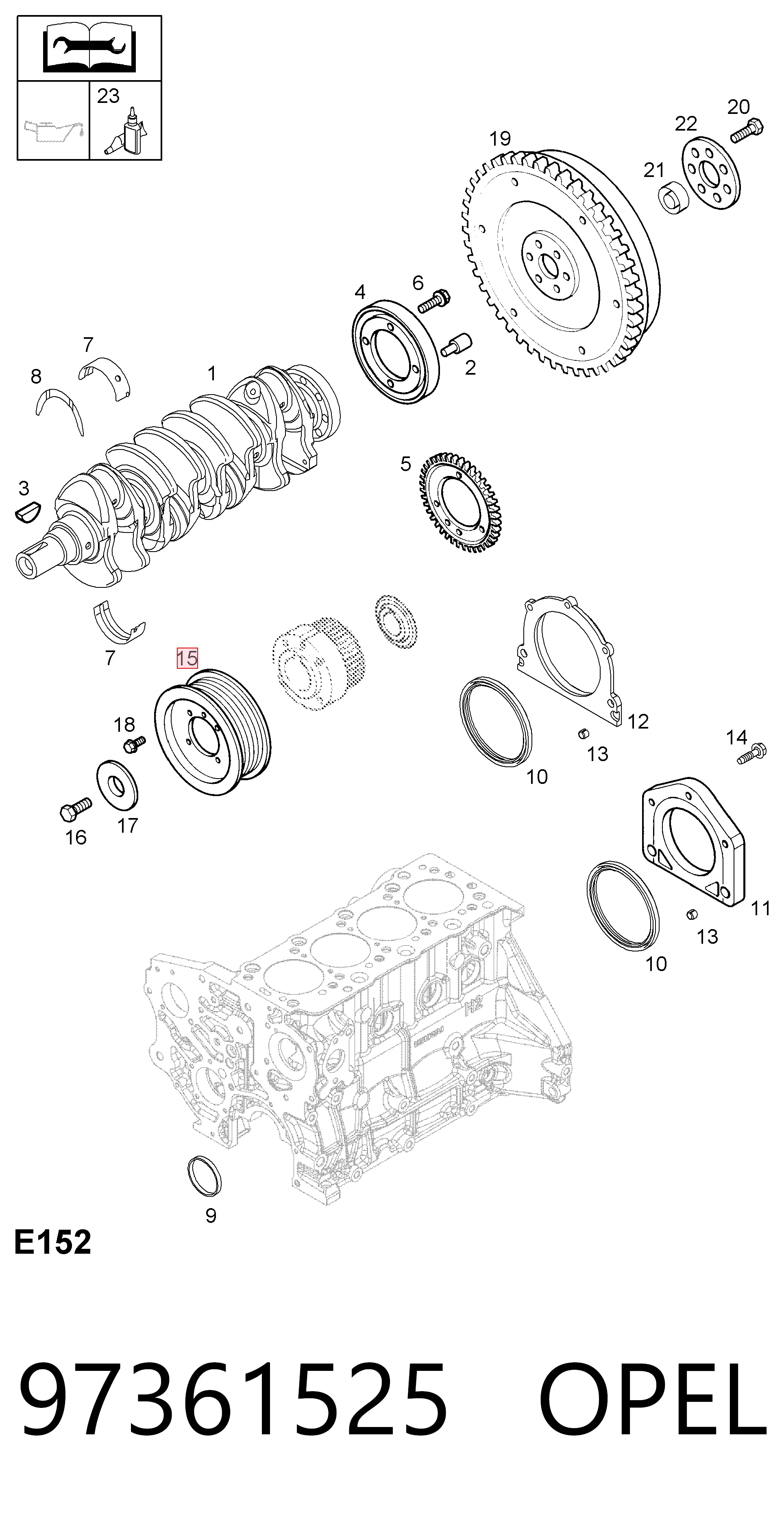 Polea del cigüeñal Opel Corsa  desde 68,02 €