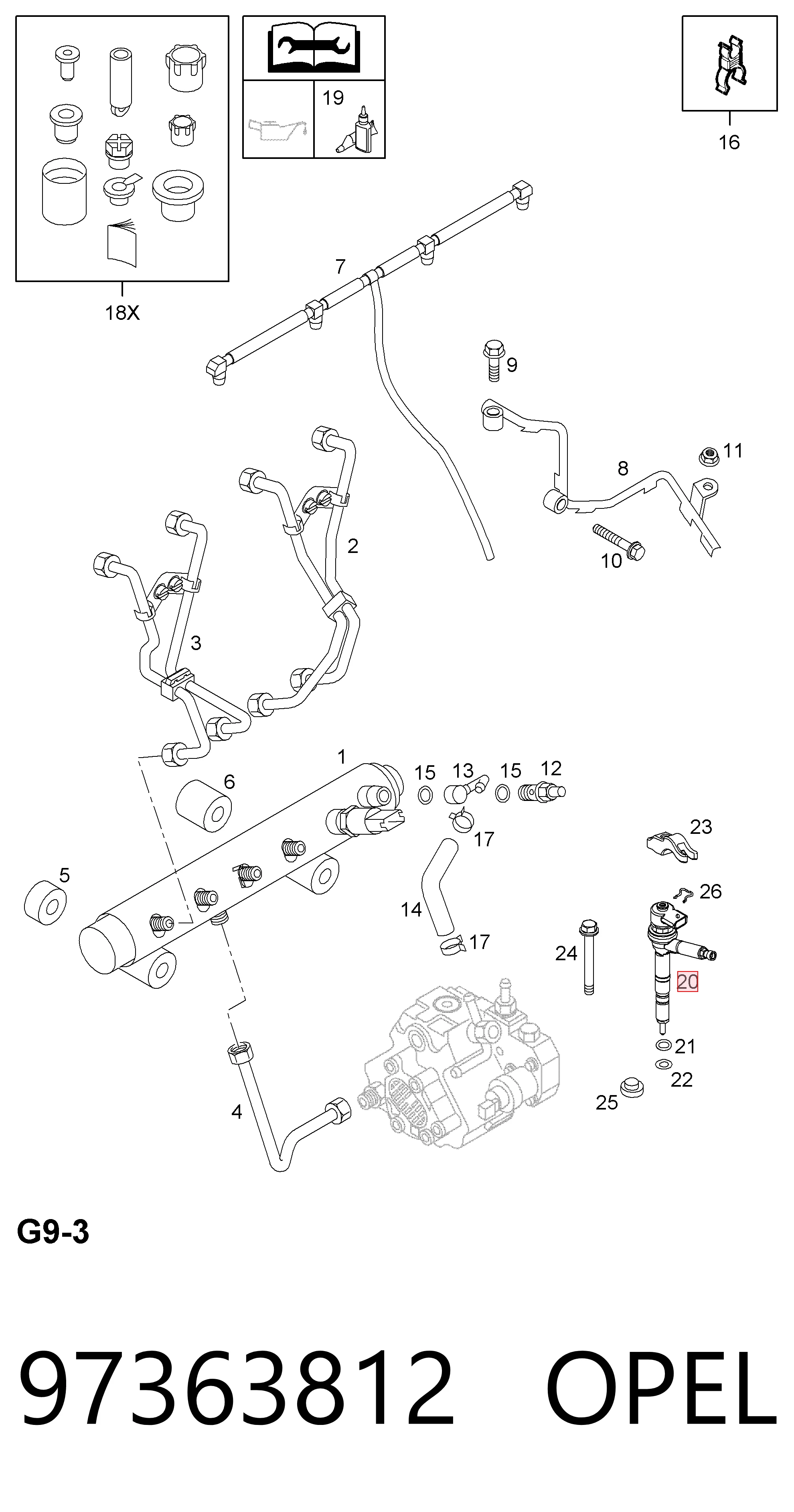 93169127 General Motors Inyector de combustible