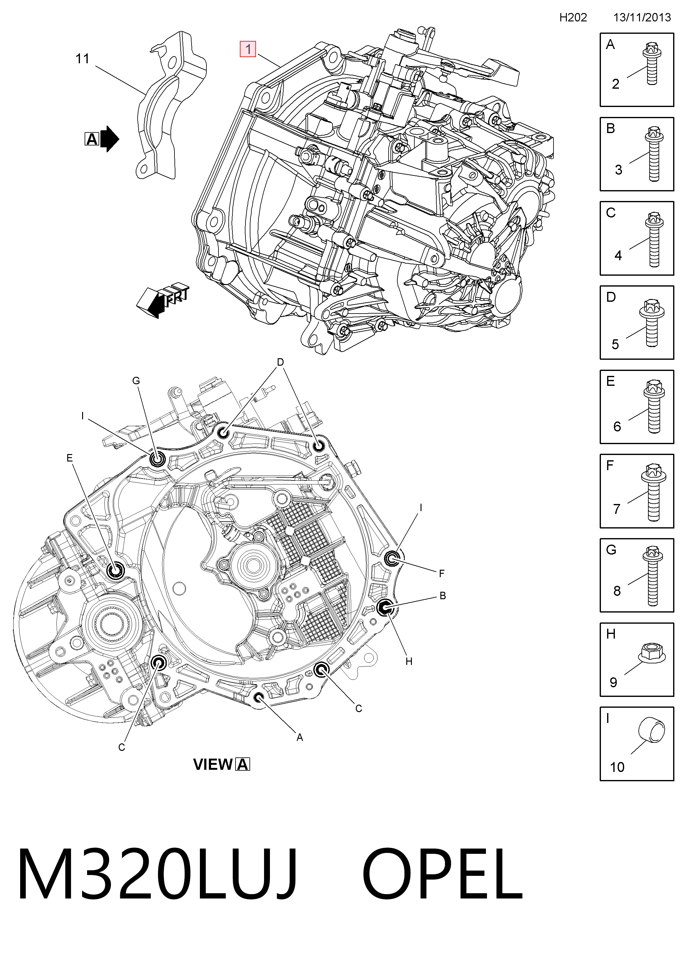 Transimisión manual para Opel Mokka I J13