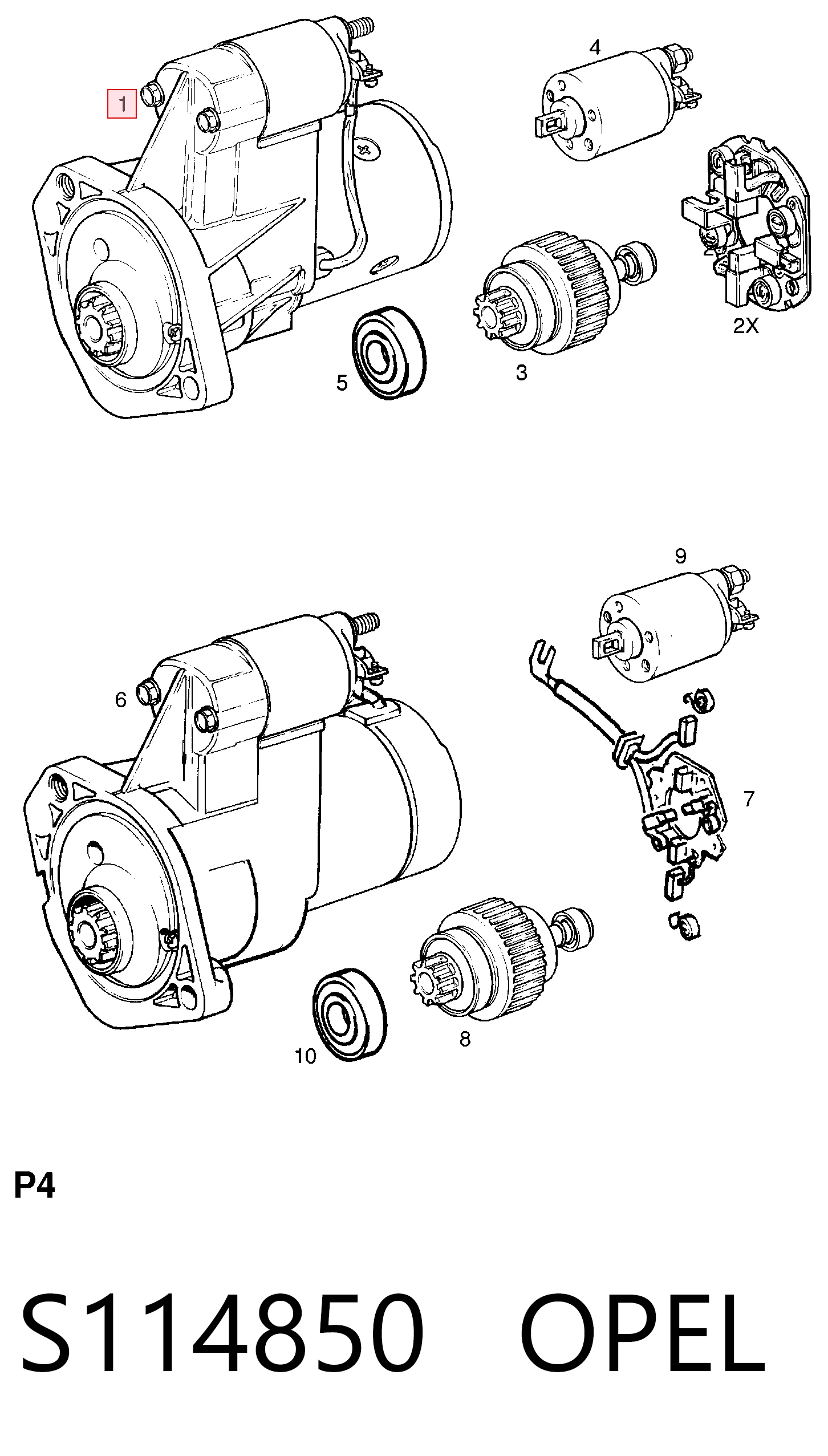 S114850 Opel Arranque motores