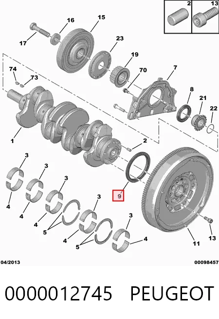 Retén de cigüeñal Fiat Ducato 2