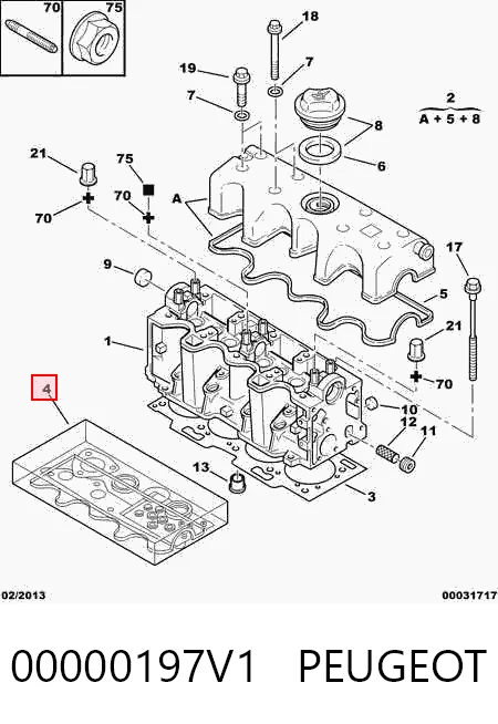 D3159900 Glaser Juego de juntas superiores de motor