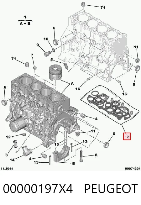 430438P Corteco Juego juntas motor