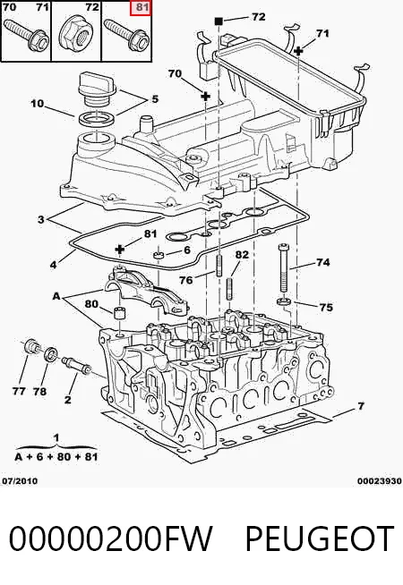 Culata 00000200FW PEUGEOT