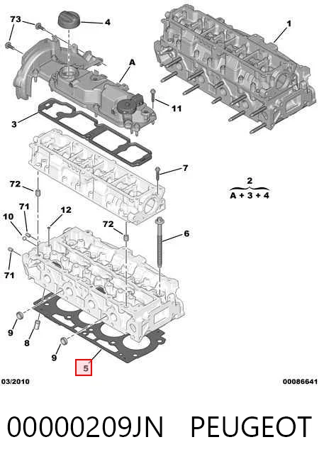 Junta de culata 00000209JN PEUGEOT
