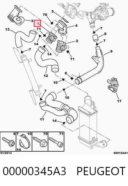 Cuerpo de mariposa 00000345A3 PEUGEOT